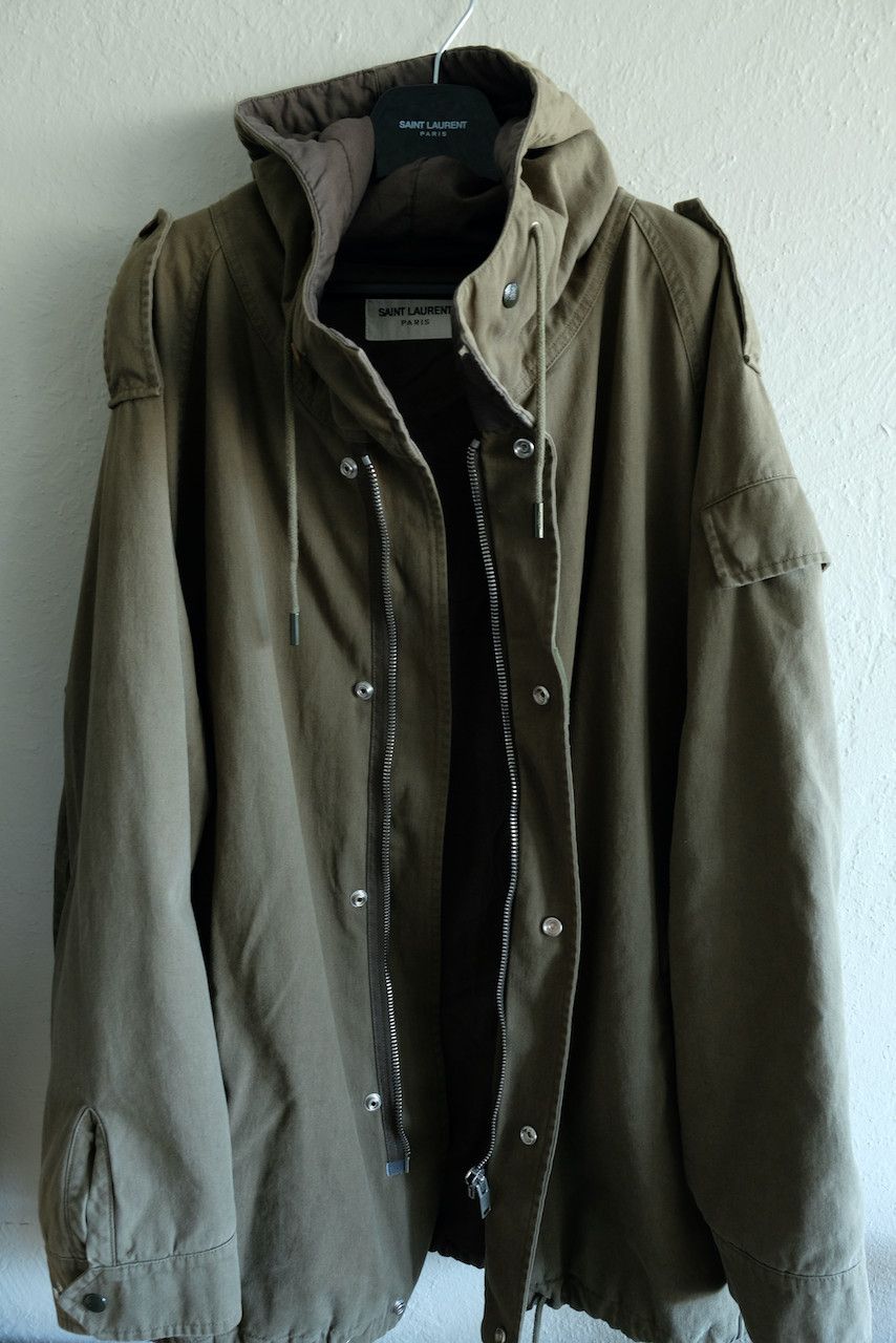 Hedi Slimane × Saint Laurent Paris FW16 Saint Laurent Paris Parka M65 Jacket Army Hedi Slimane Size US XL / EU 56 / 4 - 5 Thumbnail