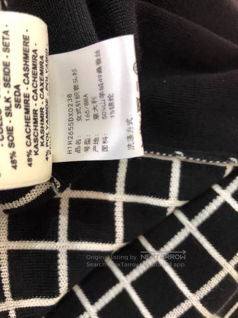Hermes Hermes Black and White Striped High Neck Knit Top Size XS / US 0-2 / IT 36-38 - 7 Thumbnail