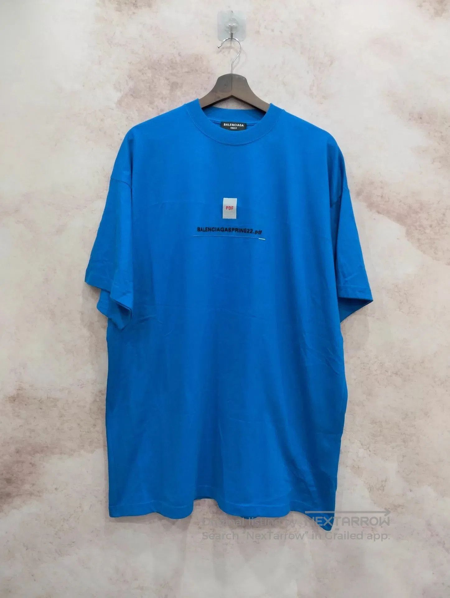 Balenciaga Blue Short Sleeve Graphic T. Size US M / EU 48-50 / 2 - 1 Thumbnail