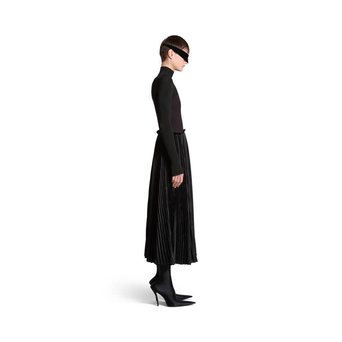 Balenciaga o1la1rc1a0725 Bal Diagonal Allover Tank Top Pleated Dress Size XS / US 0-2 / IT 36-38 - 3 Thumbnail