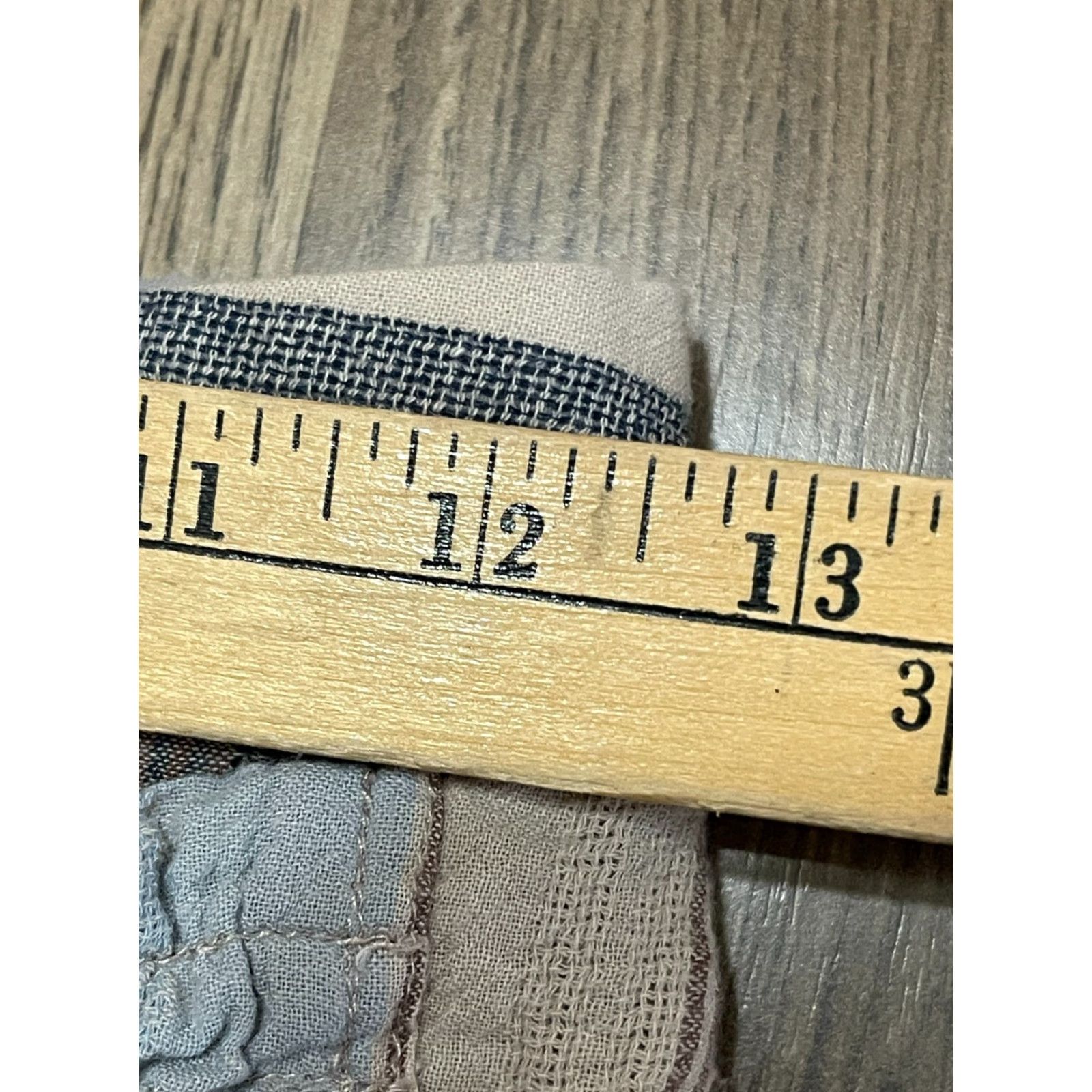 Vintage Fashion on Earth Pants Women Size Small Blue Brown Tie Waist Straight Leg Casual Ank le Size 28" / US 6 / IT 42 - 4 Thumbnail