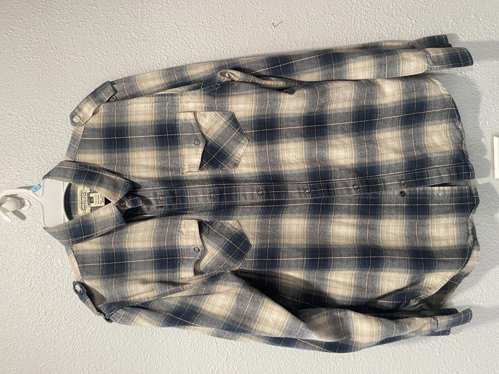 American Eagle Outfitters American Rag Men's Medium Plaid Flannel Shirt Size US M / EU 48-50 / 2 - 1 Thumbnail
