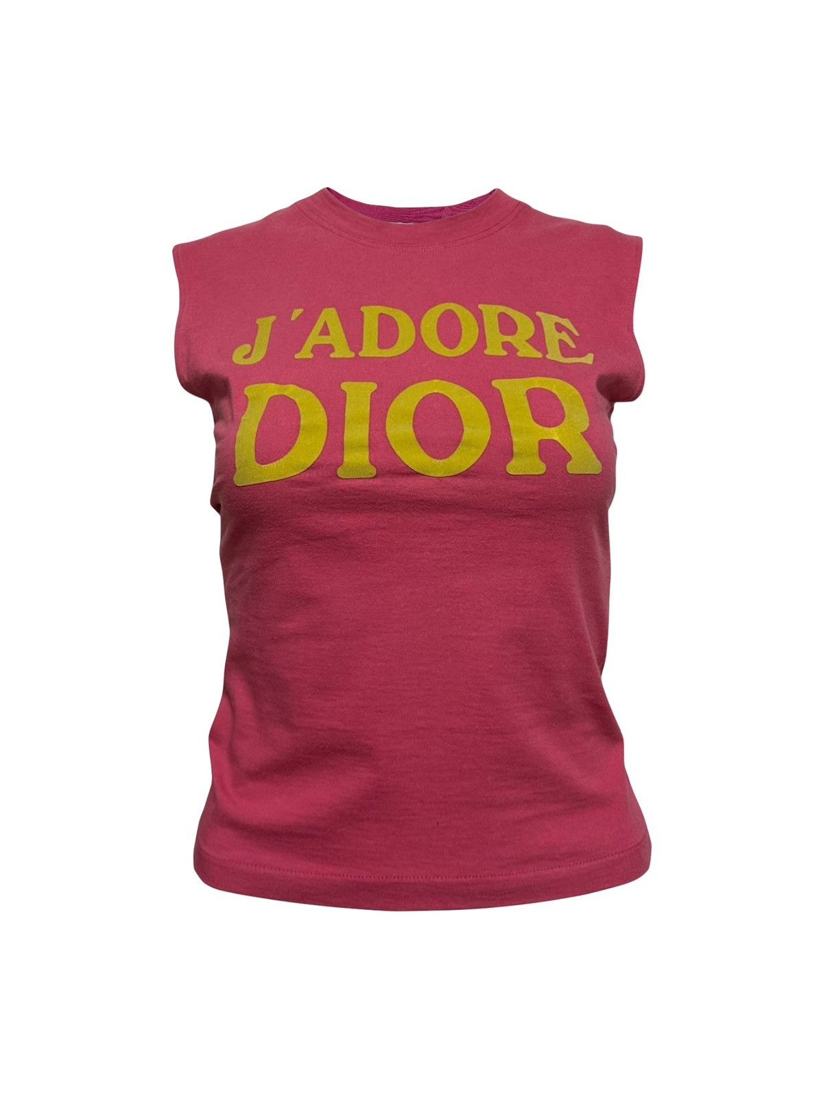 image of Christian Dior Fall Winter 2002 "j'adore Dior" Tank Top in Burgandy, Women's (Size XS)