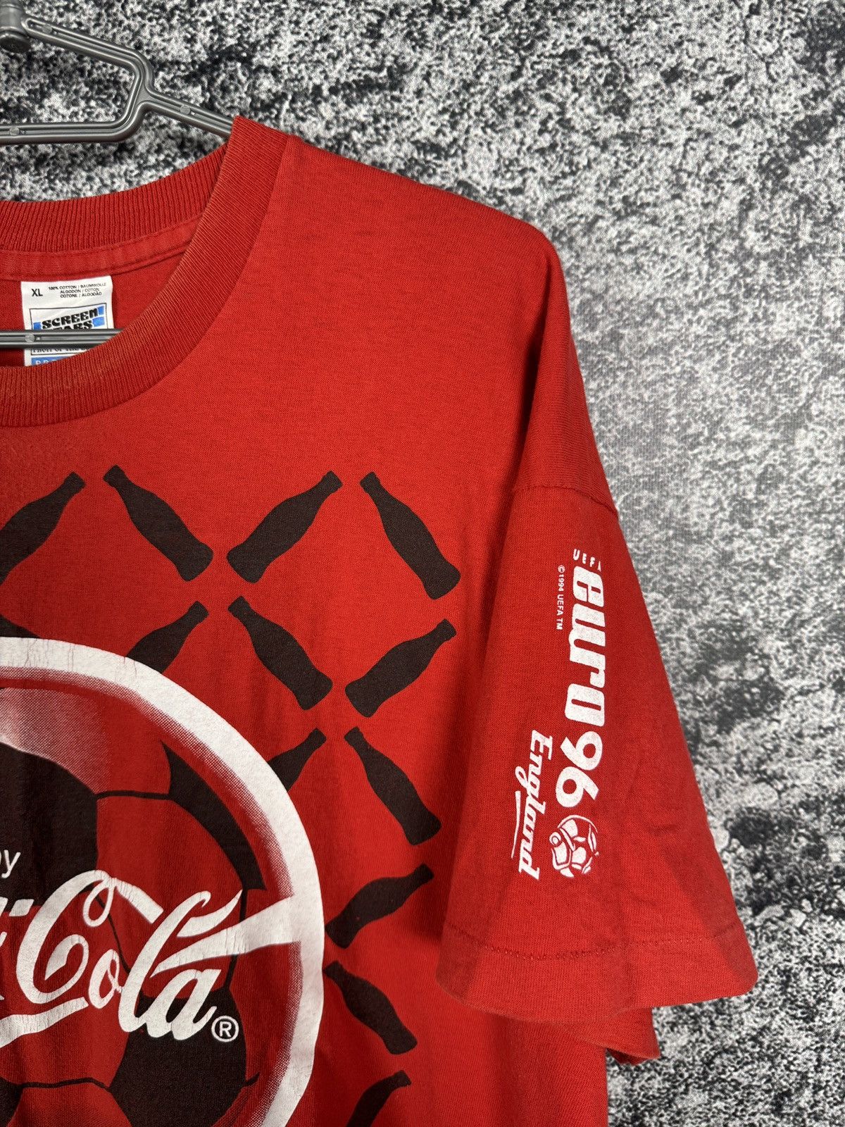 Coca Cola Vintage Coca Cola Euro 1996 England Soccer T-Shirt Enjoy XL Size US XL / EU 56 / 4 - 3 Thumbnail