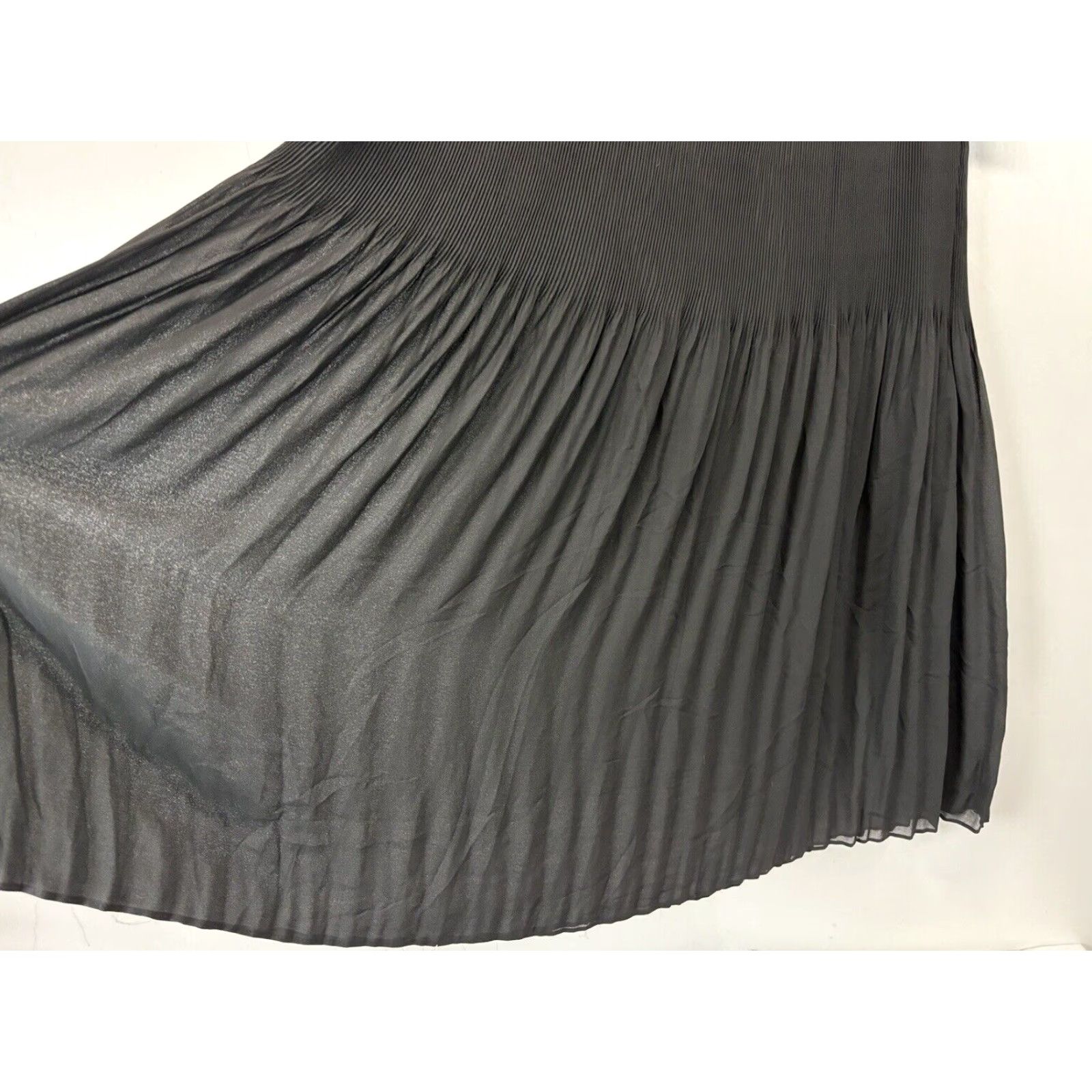 Vintage VINTAGE Allison Taylor Skirt Maxi 2X Plus Black Accordion Pleated Pull On Stretch Long Women Skirt Size 40" / US 18 - 3 Thumbnail