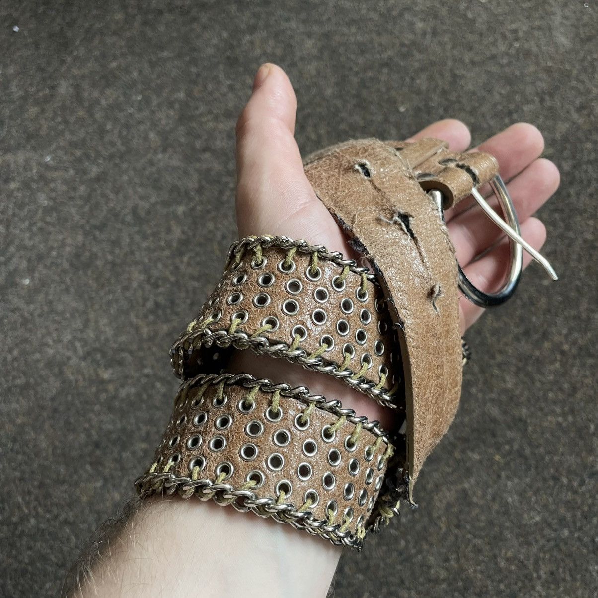 Vintage Vintage Y2K Studded Suede Belt Archive Tan Americana Drip OS Size ONE SIZE - 2 Thumbnail