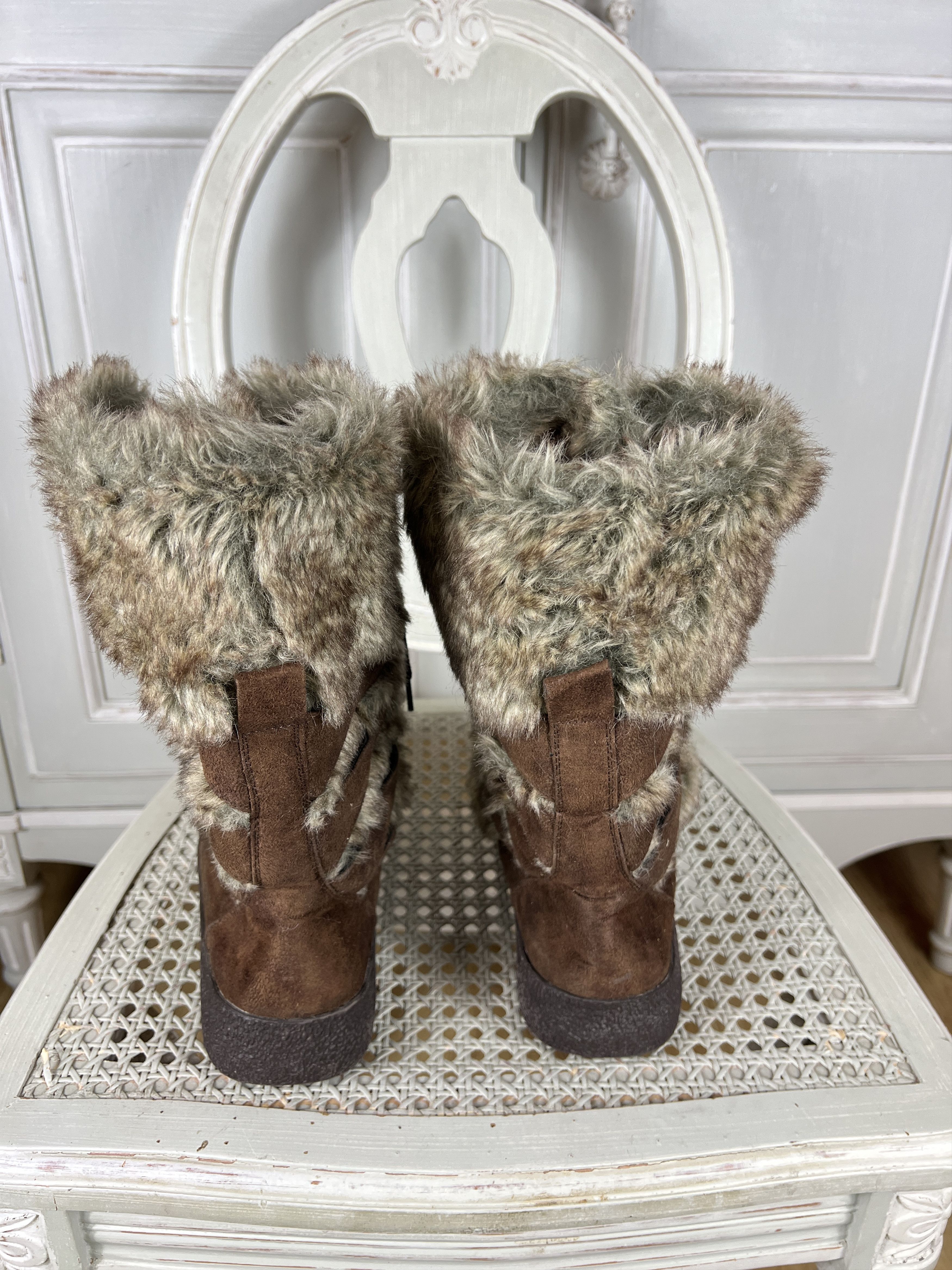 Other GRACELAND HAIR WOOL LINED YETU FUR BOOTS Size US 8 / IT 38 - 6 Thumbnail