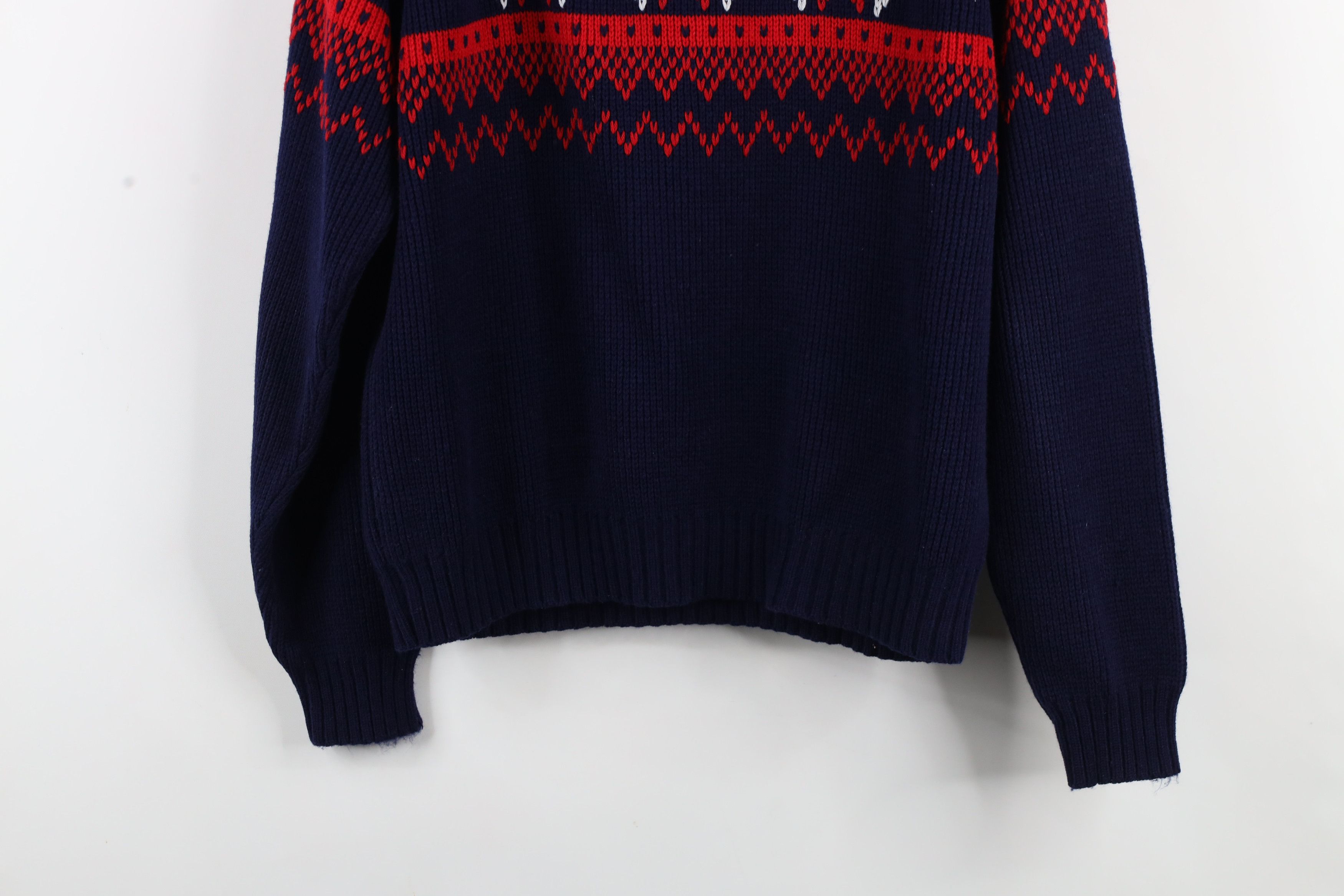 Vintage Vintage 70s Streetwear Snowflake Fair Isle Knit Sweater Size M / US 6-8 / IT 42-44 - 13 Thumbnail