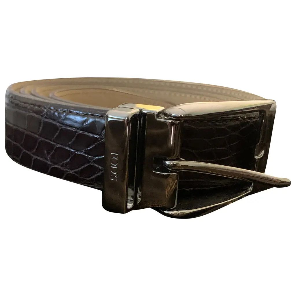 Tod's TOD'S CROCODILE ALLIGATOR BELT 105 Size 40 - 6 Thumbnail