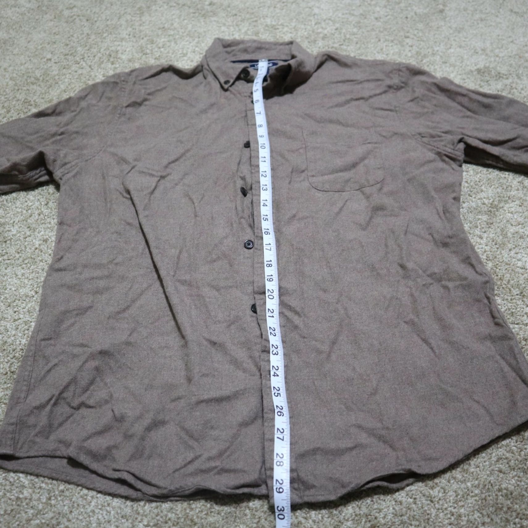 Lands' End Lands' End Shirt Brown 100% Cotton Corduroy Long Sleeve Button-Up Casual Mens Large Size L / US 10 / IT 46 - 6 Thumbnail