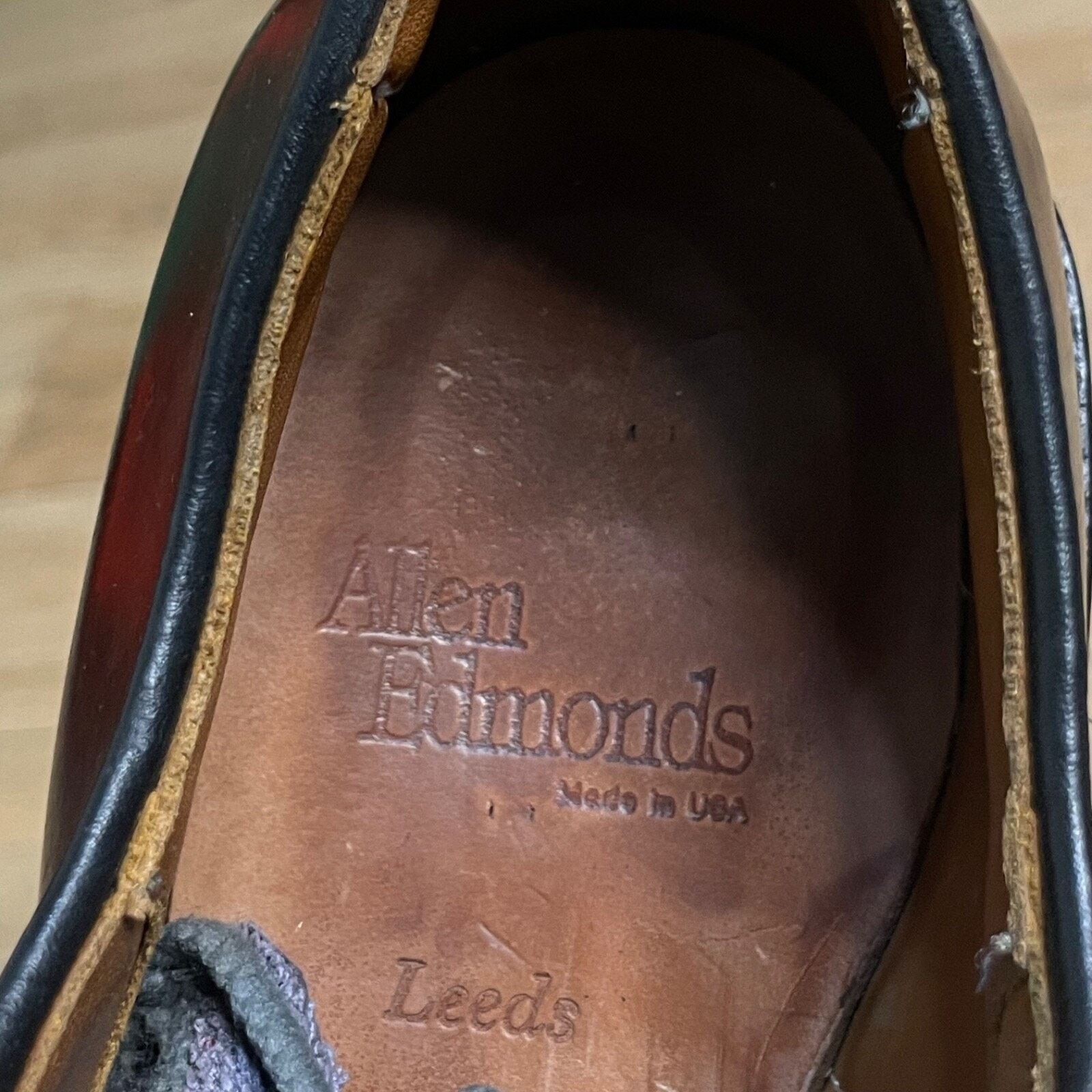 Allen Edmonds Allen Edmonds Park Avenue Oxfords Dress Shoes Brown Leather Size US 7 / EU 40 - 9 Thumbnail