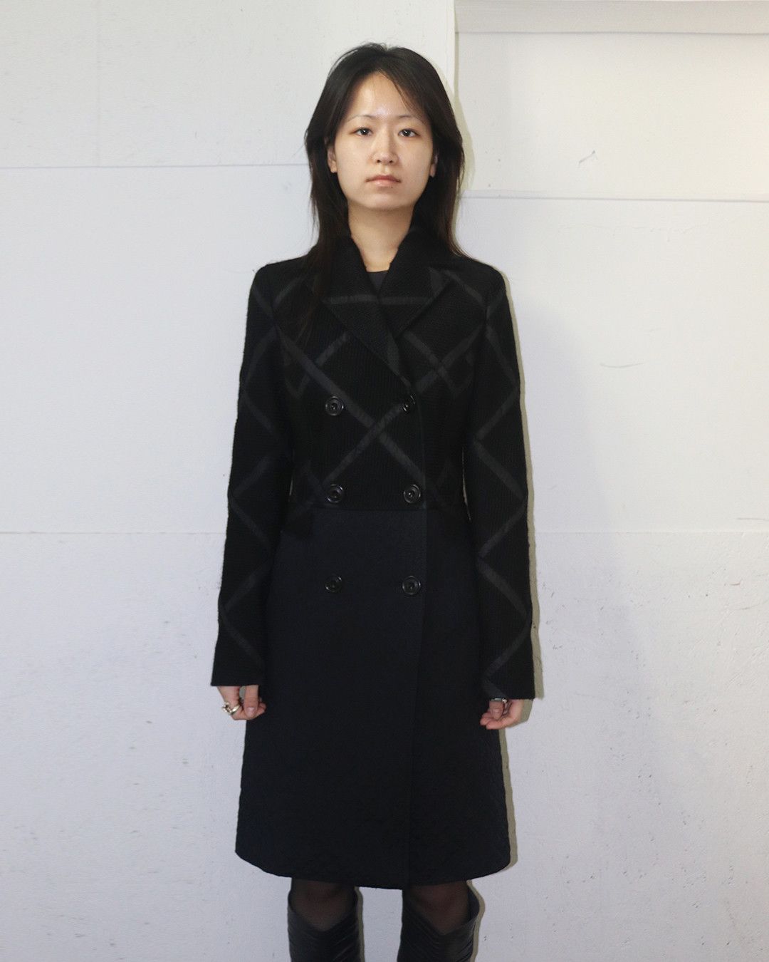 Alessandro Dell'acqua Alessandro Dell'Acqua Dual Pattern Geometric Coat Size S / US 4 / IT 40 - 2 Thumbnail