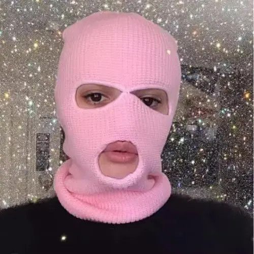 Other Unisex Super Sick Solid color Plain Pink Ski mask Size ONE SIZE - 4 Thumbnail