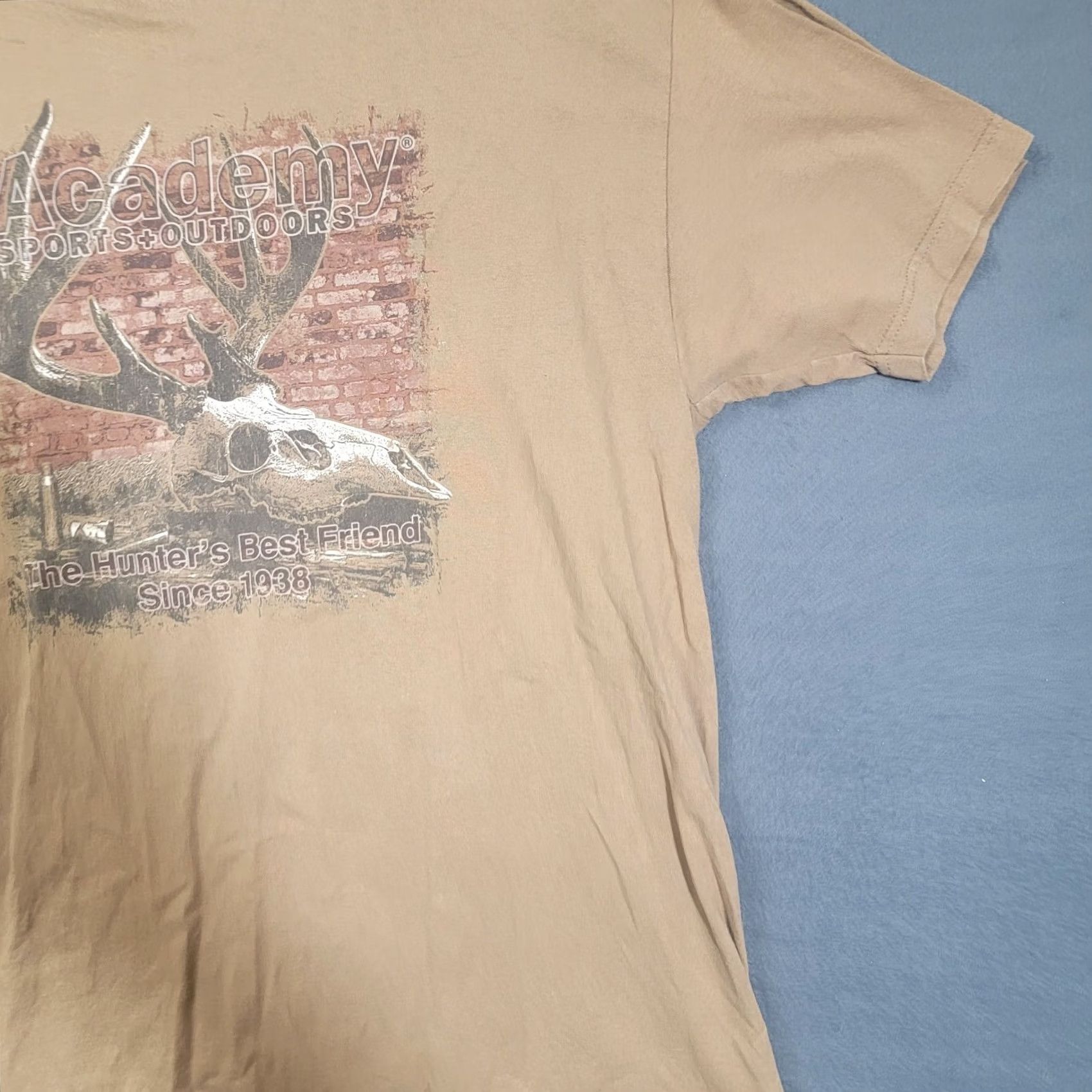 Vintage VINTAGE Academy Sports And Outdoors Shirt Mens XL Hunters Best Friend Distressed Shirt Mens XL Brown Cotton Logo Size US XL / EU 56 / 4 - 4 Thumbnail