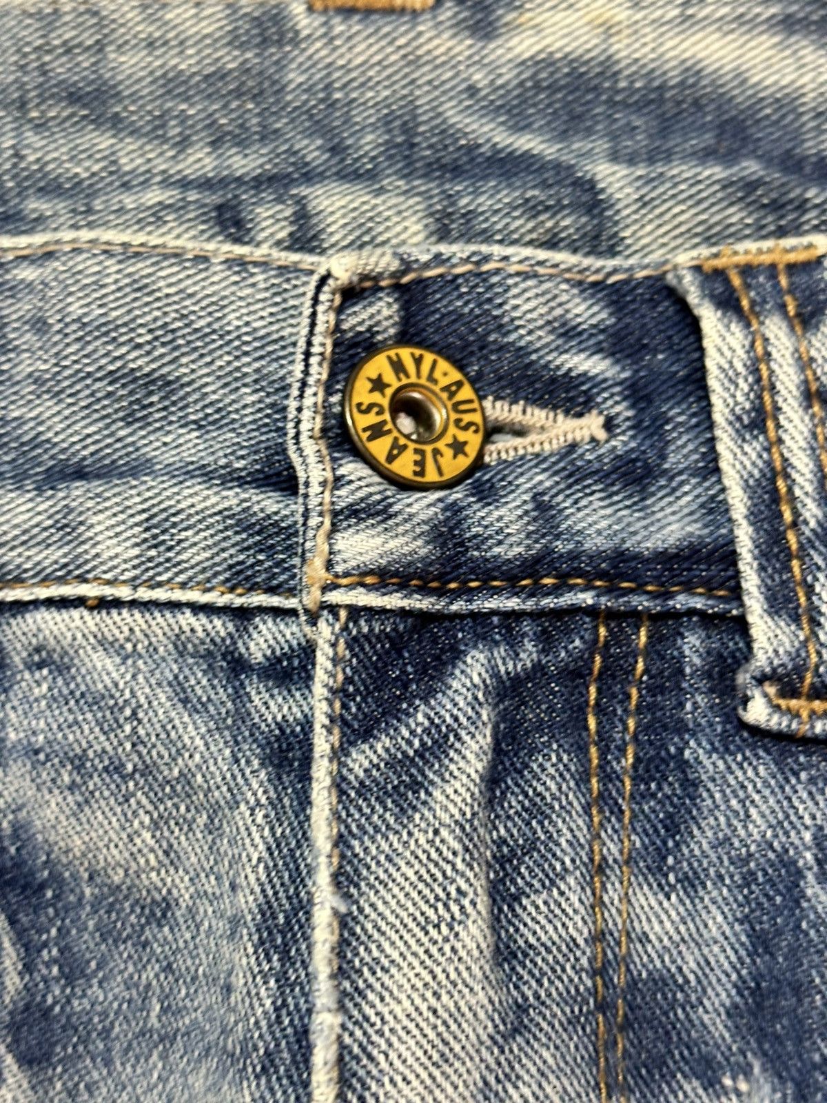 POST ARCHIVE FACTION (PAF) Vintage Nylaus Jeans Flare Faded Grunge Distressed Denim Size US 31 - 7 Thumbnail
