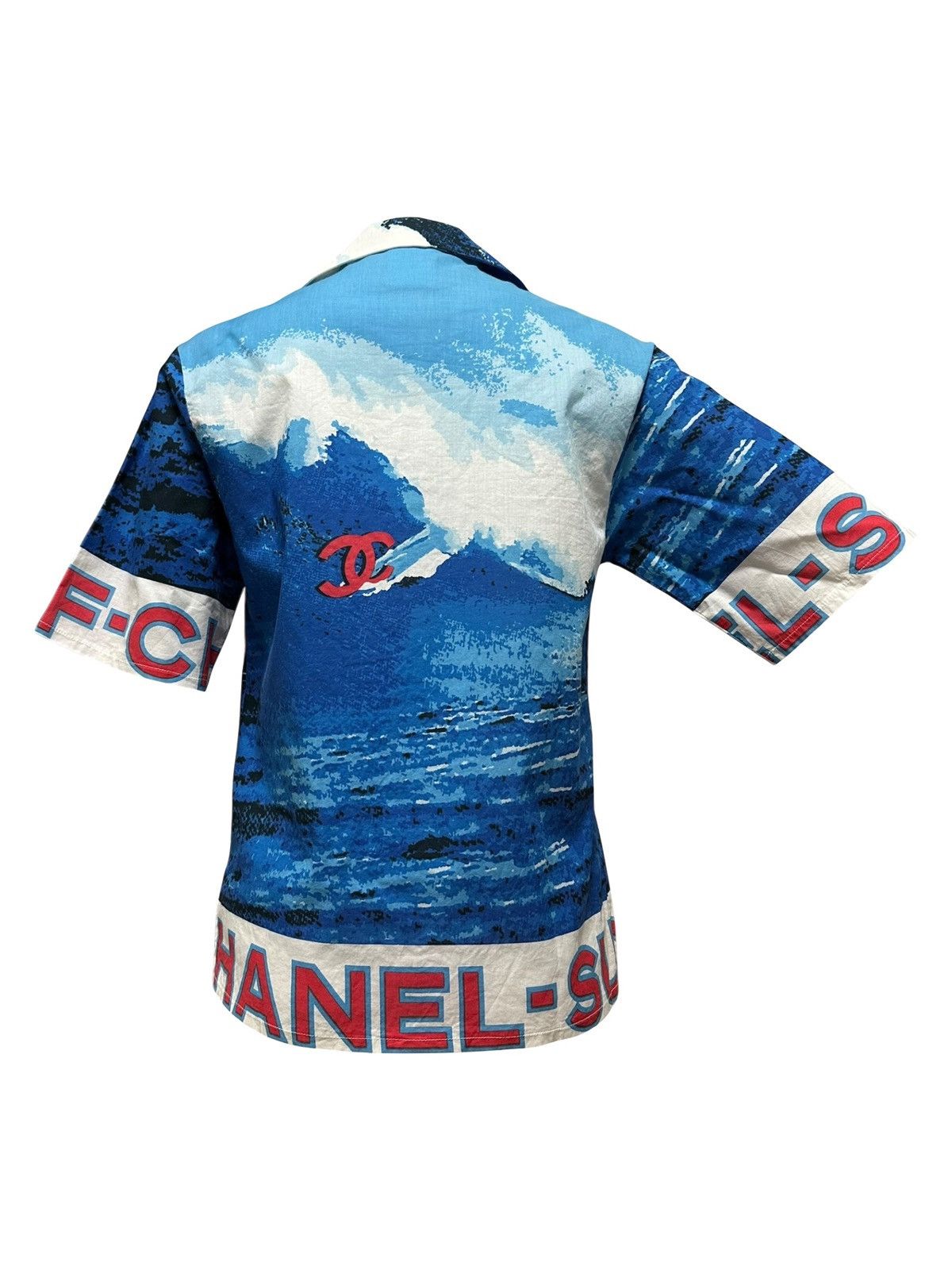 Chanel CHANEL Spring Summer 2002 Surf Logo Print Aloha Shirt Size XS / US 0-2 / IT 36-38 - 2 Thumbnail