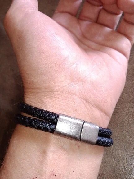 Leather Multi Layered Chain Bracelet Size ONE SIZE - 7 Thumbnail