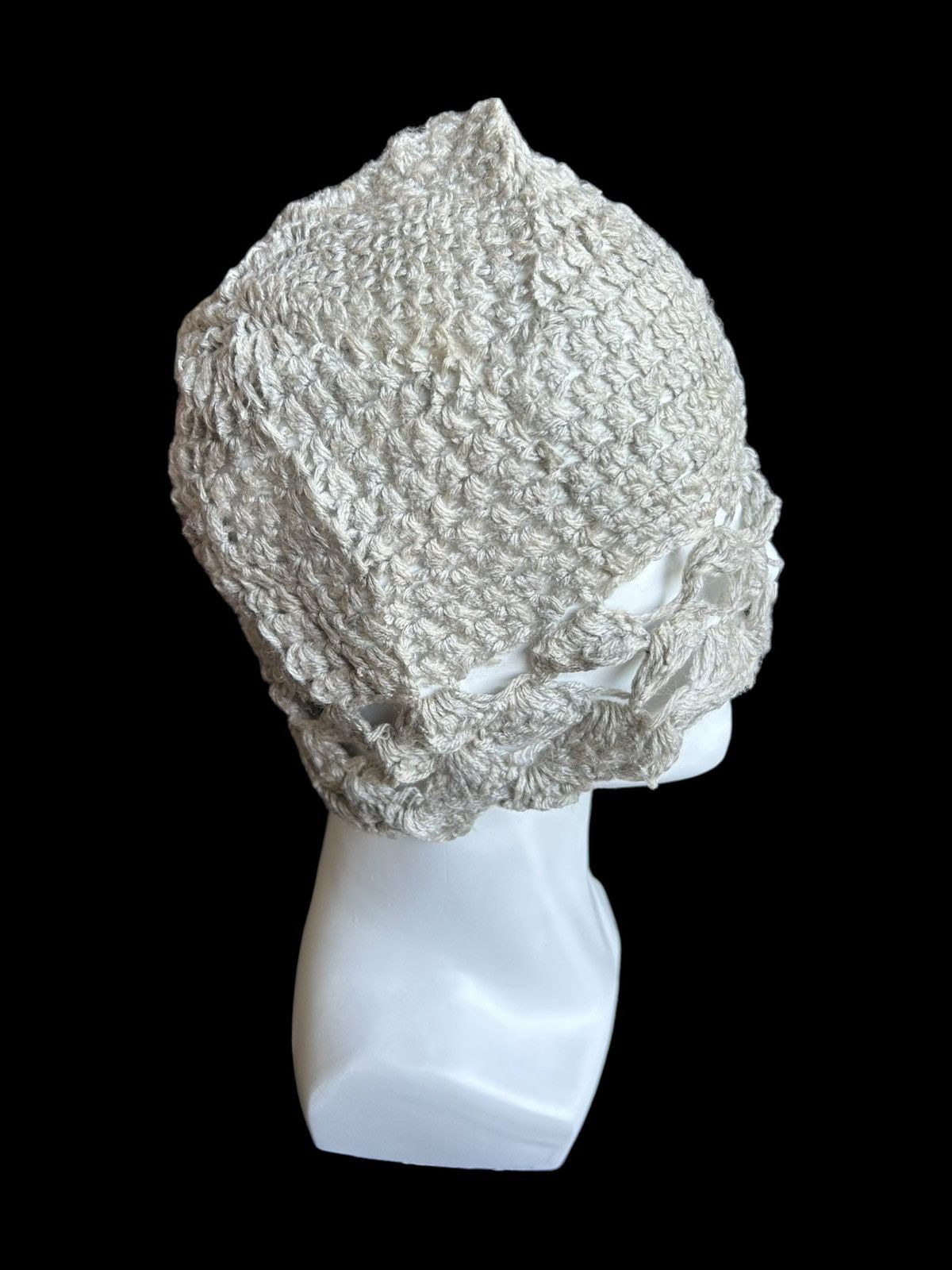 14th Addiction × 20471120 × Japanese Brand Punk Bondage Style Knitt Handmade big Beanie Hats Size ONE SIZE - 3 Thumbnail