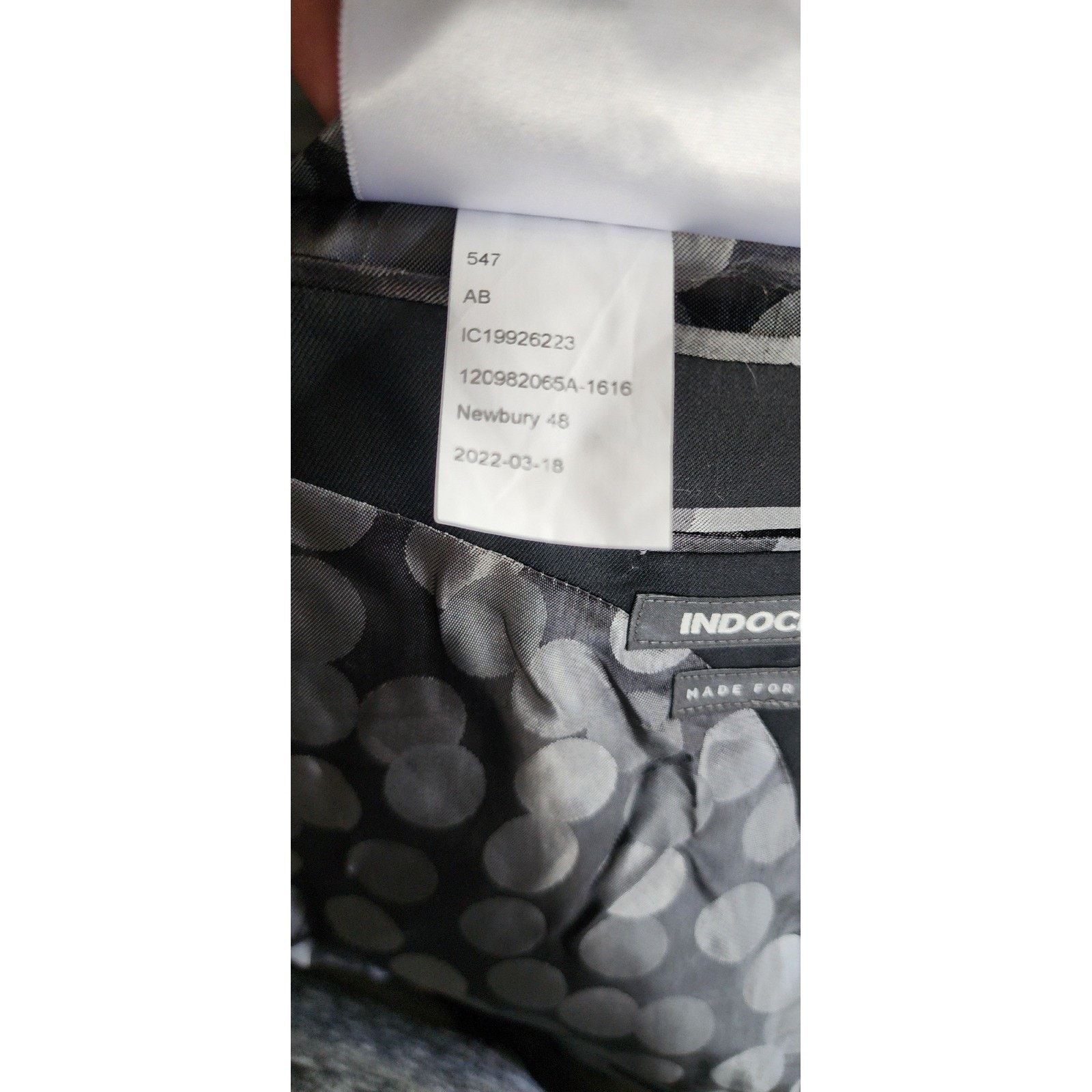 Indochino NWT Indochino Newbury 42 Mens Black 100% Wool Blazer Size 42R - 3 Thumbnail
