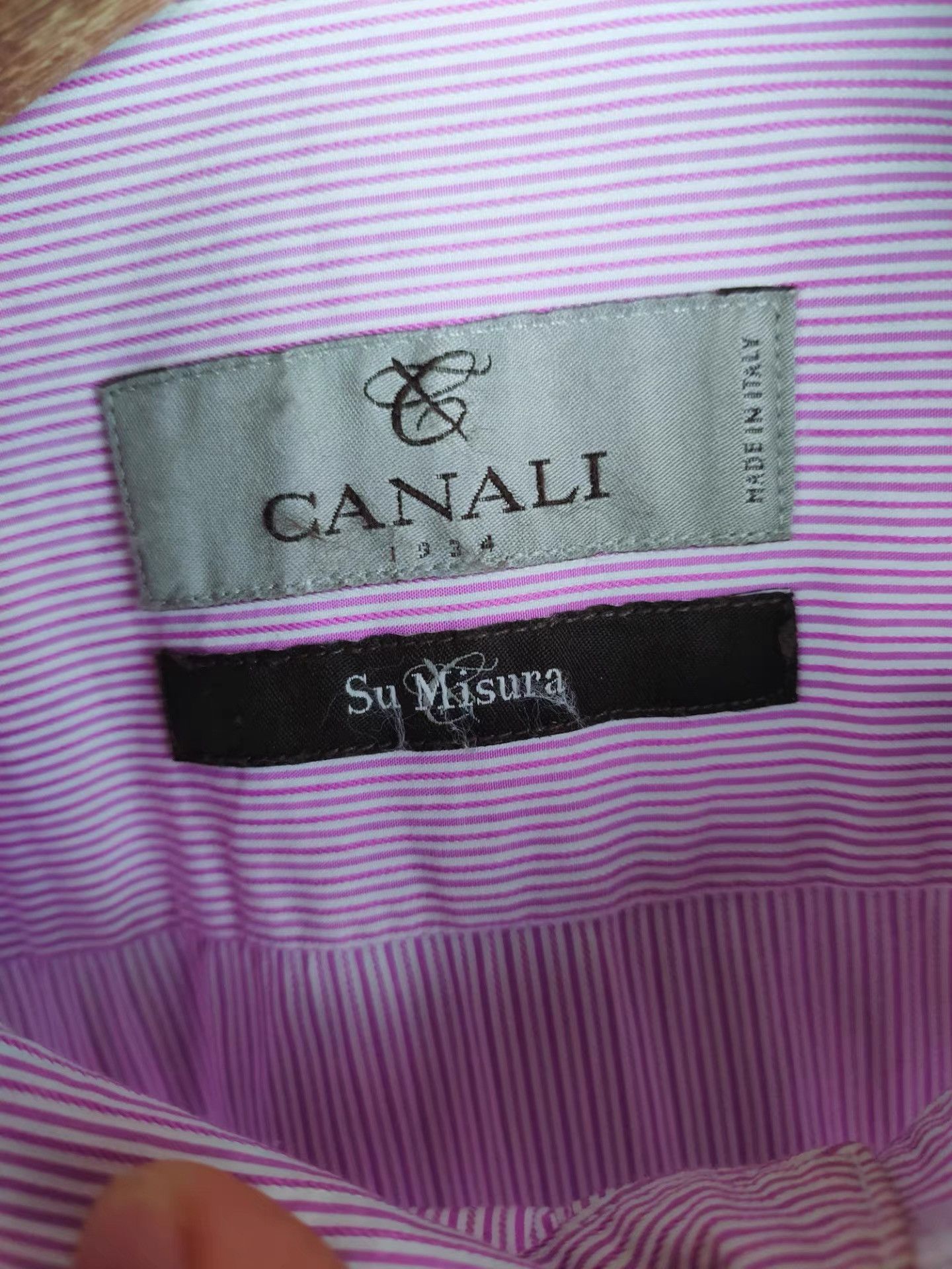 Canali CANALI Men's Long Sleeve Shirt K29 Size US M / EU 48-50 / 2 - 3 Thumbnail