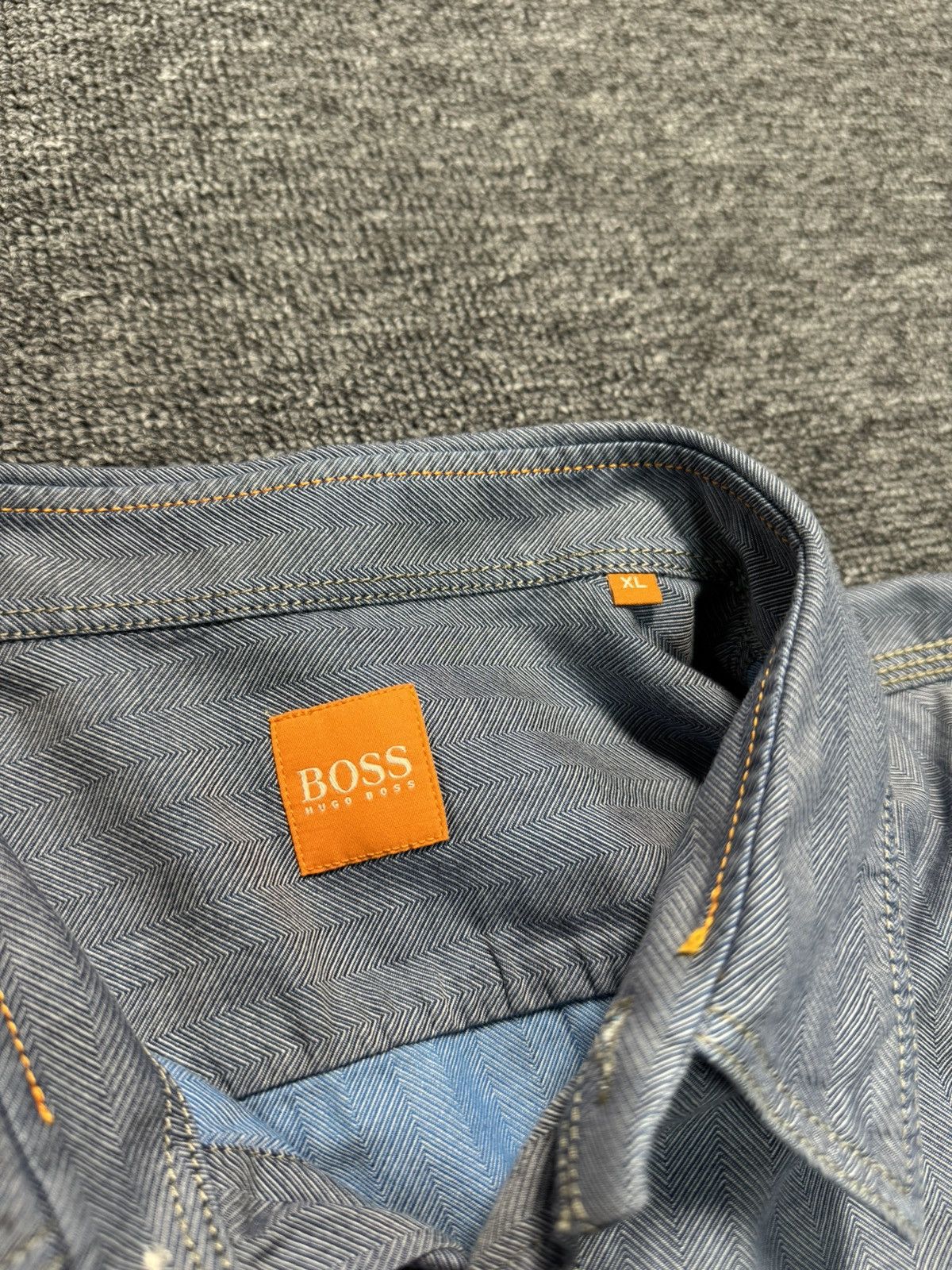 Hugo × Hugo Boss Hugo Boss Orange Long Sleeve Button-Down Shirt Regular Fit Size US XL / EU 56 / 4 - 7 Thumbnail