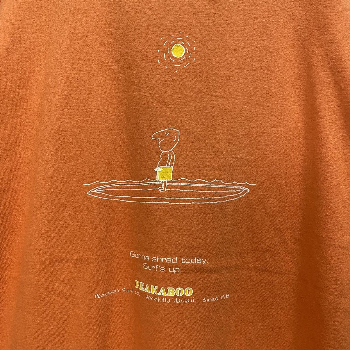Peanuts × Vintage Vintage Peakaboo Surf Style Hawaii Honolulu Tshirt Size US L / EU 52-54 / 3 - 3 Thumbnail