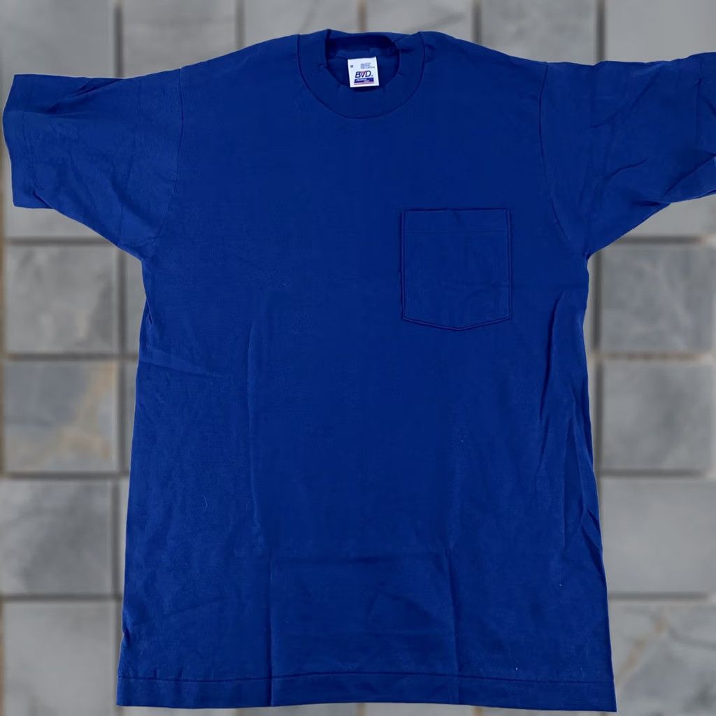 Vintage VINTAGE BVD Pocket Shirt Mens M Blue Crewneck Made In USA Classic T-Shirt Size US M / EU 48-50 / 2 - 1 Thumbnail