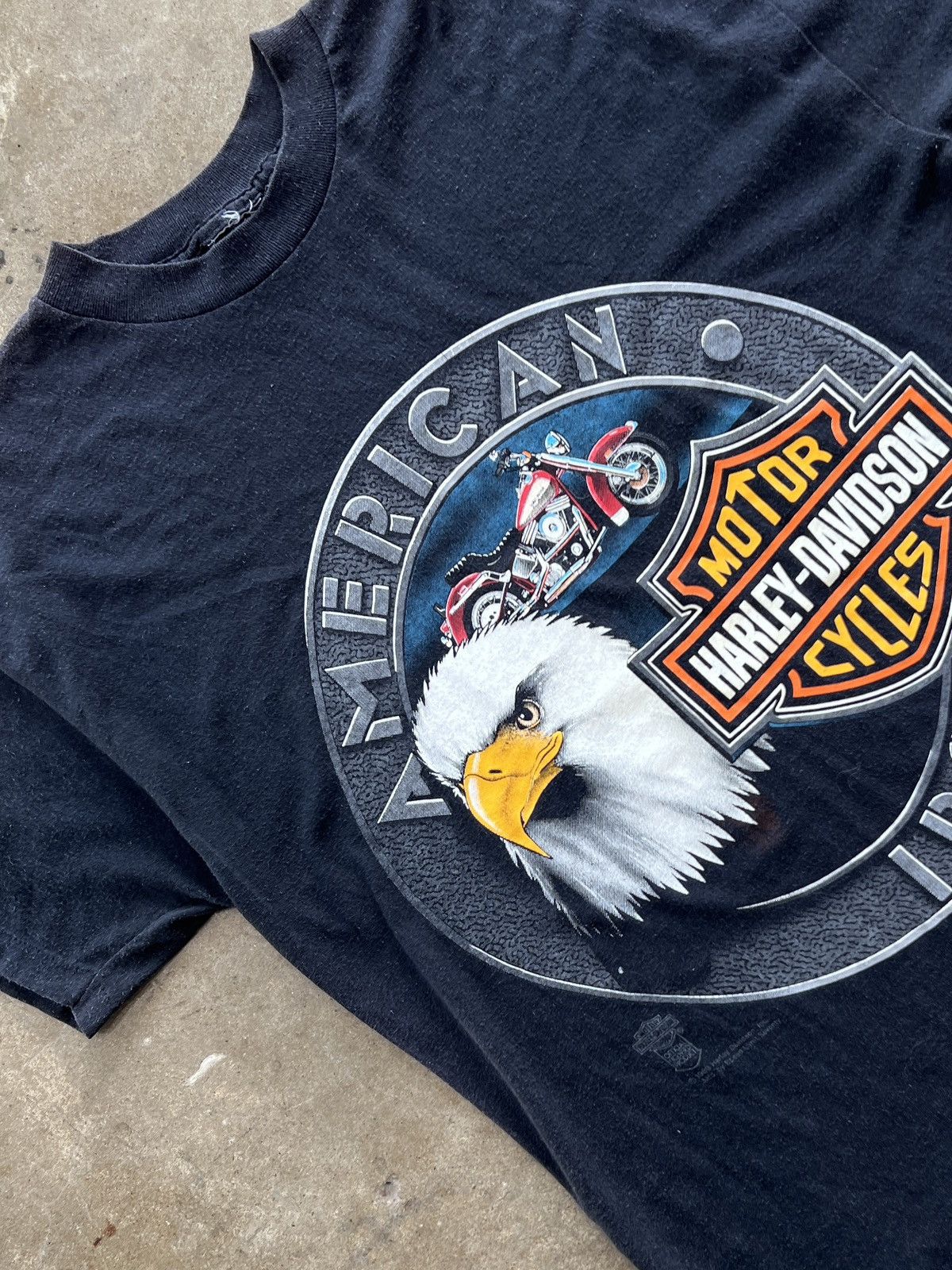 Harley Davidson Vintage 1989 Harley Davidson American Iron Eagle Tee Medium Size US M / EU 48-50 / 2 - 1 Thumbnail