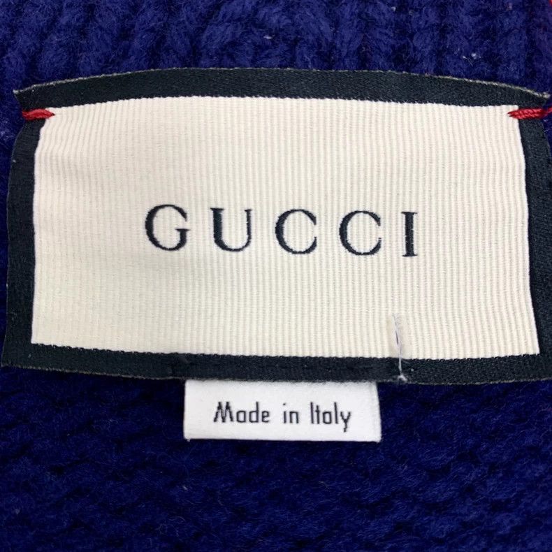 Gucci Gucci Blue striped wool knitted cardigan jacket 2503-Nextar Size US XXL / EU 58 / 5 - 5 Thumbnail
