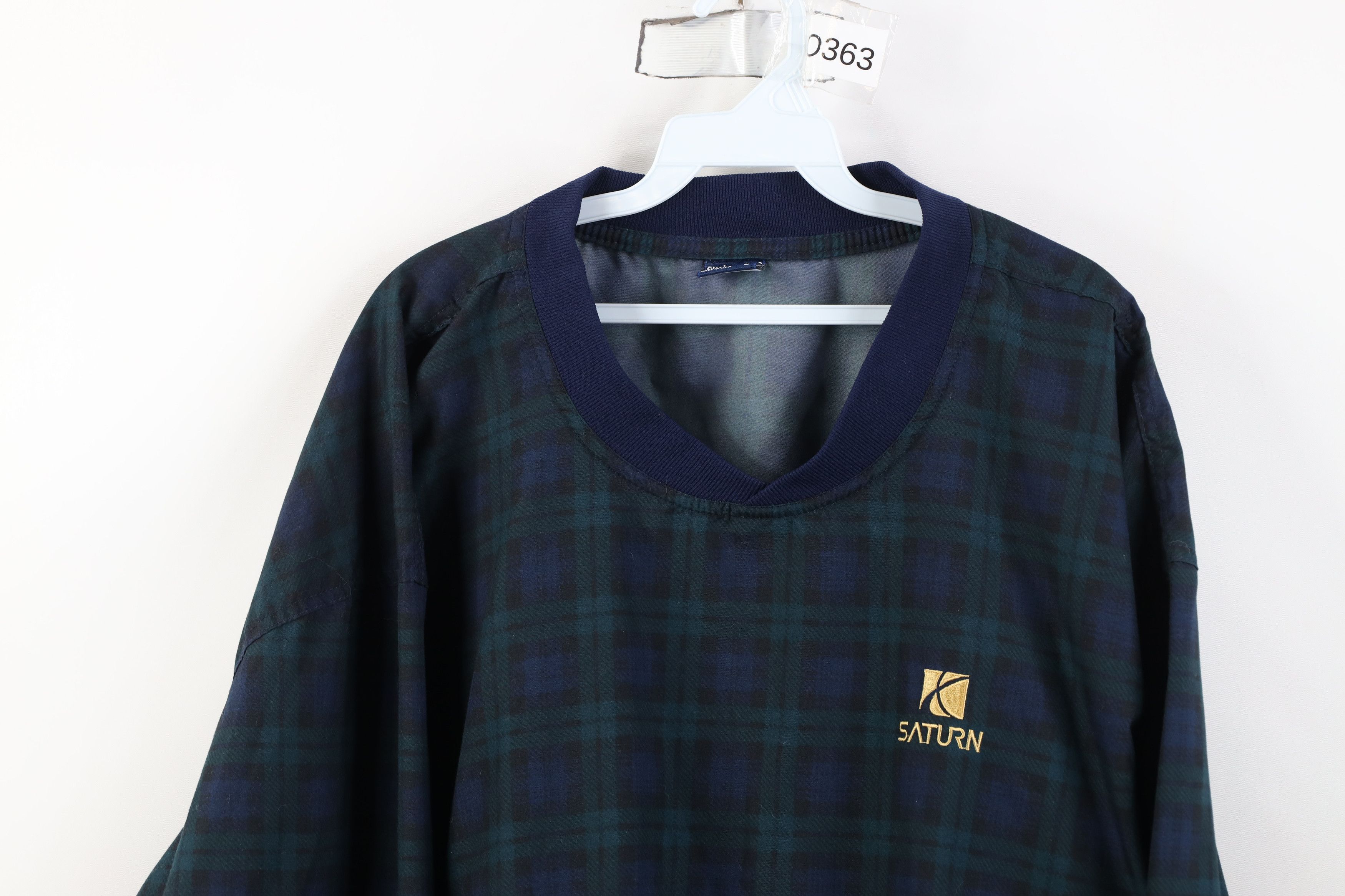 Vintage Vintage 90s Saturn Car Pullover Windbreaker Jacket Plaid USA Size US L / EU 52-54 / 3 - 2 Thumbnail