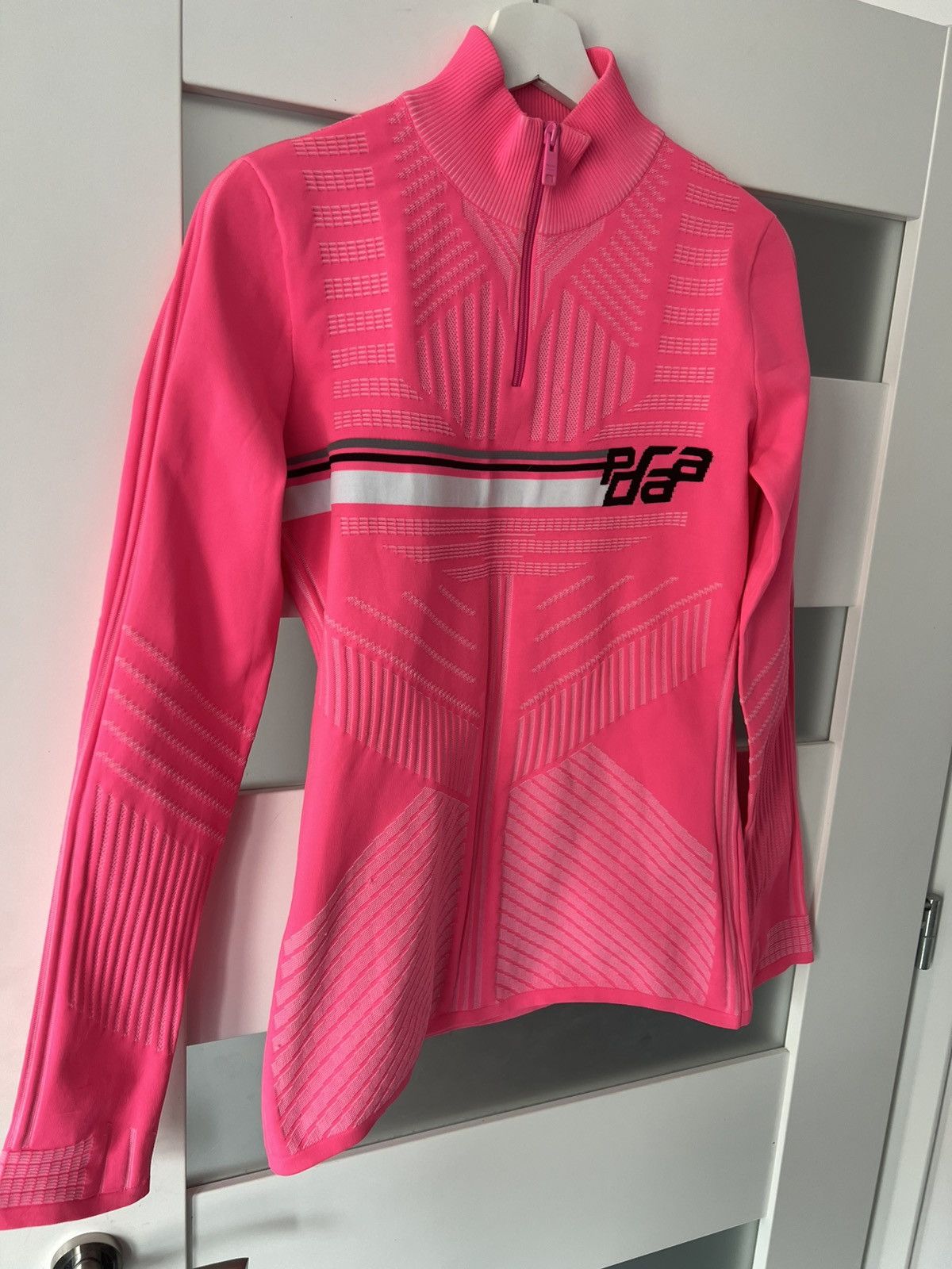 Prada Pink Prada Techno Technical Knit Zip Up Size L / US 10 / IT 46 - 3 Thumbnail
