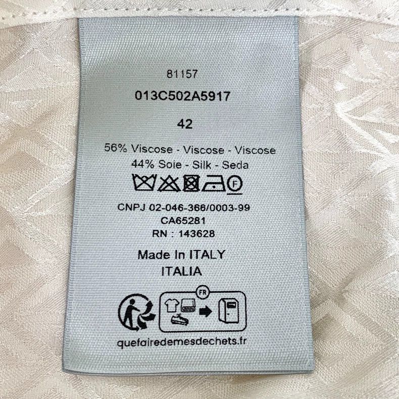 Dior Dior 23 styles of white pattern full-print lapel long-sleev Size US XS / EU 42 / 0 - 6 Thumbnail