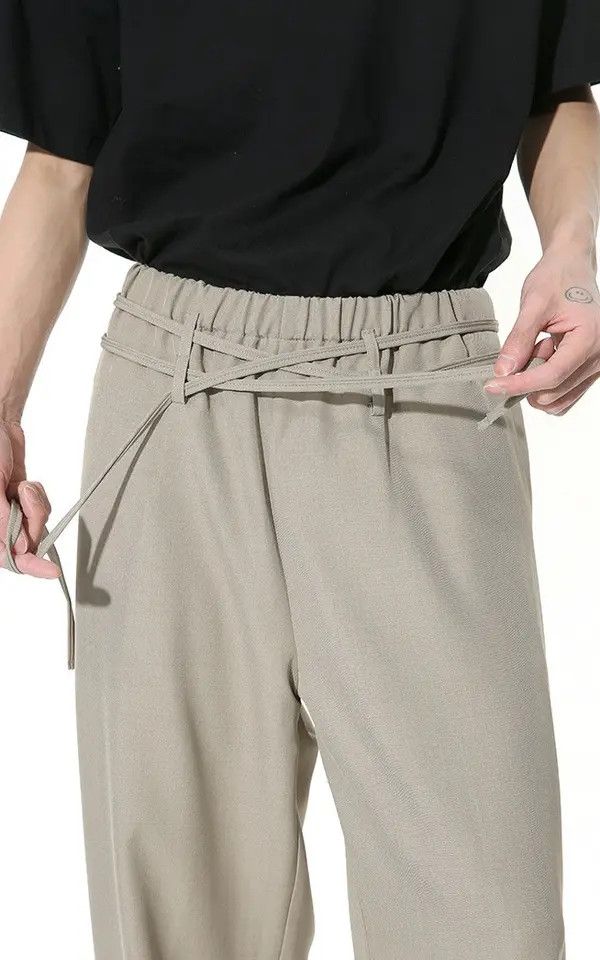 Designer Momoko x Yura Trendy double belt casual loose trousers Size US 32 / EU 48 - 4 Thumbnail