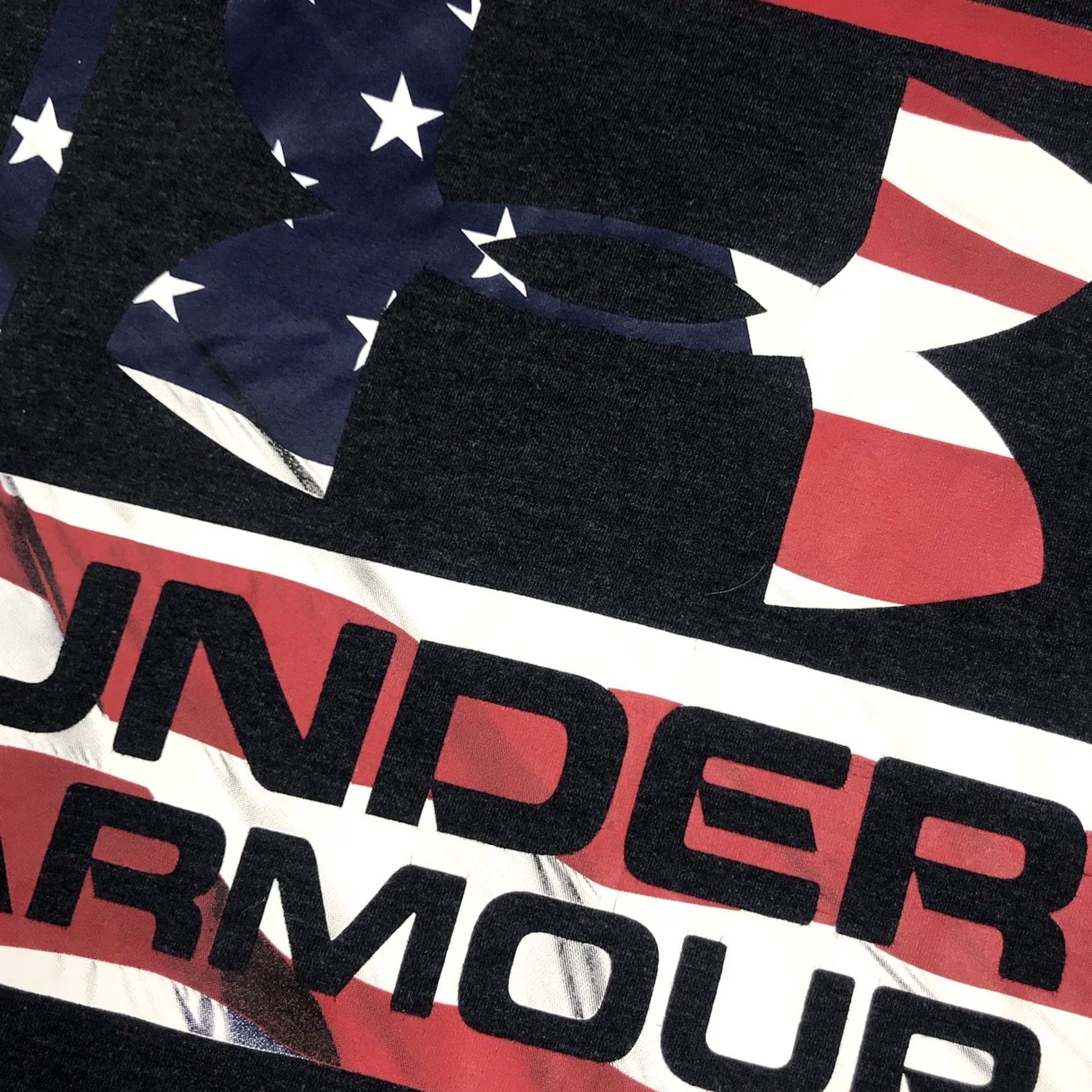 Under Armour Under Armour Heat Gear American Flag T Shirt Men's Medium Gray Activewear Loose Fit Size US M / EU 48-50 / 2 - 5 Thumbnail