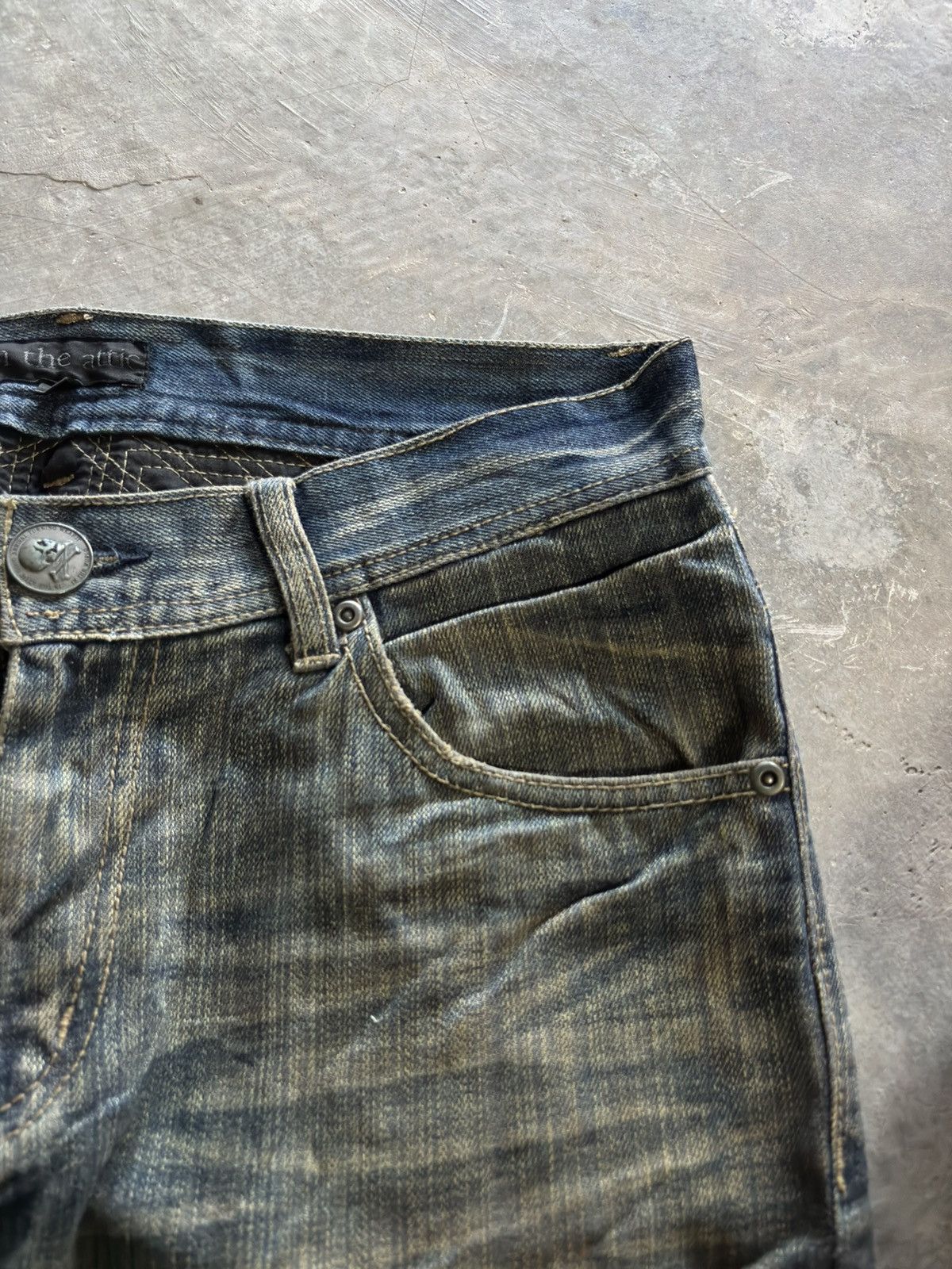 Japanese Brand IN THE ATTIC distressed dirty rusty mud japanese punk grunge Size US 31 - 12 Thumbnail