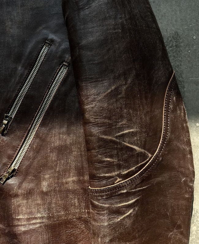 Isaac Sellam Experience Isaac Sellam Distressed Four-Pocket Leather Jacket Size US M / EU 48-50 / 2 - 5 Thumbnail