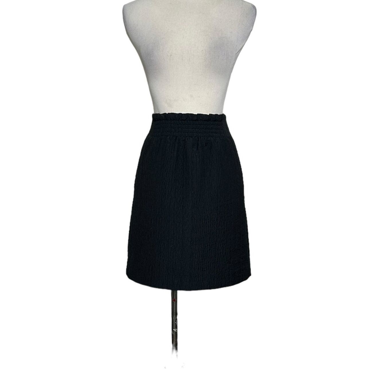 Cos COS black textured high waist mini skirt size 4 Size 27" / US 4 / IT 40 - 1 Thumbnail