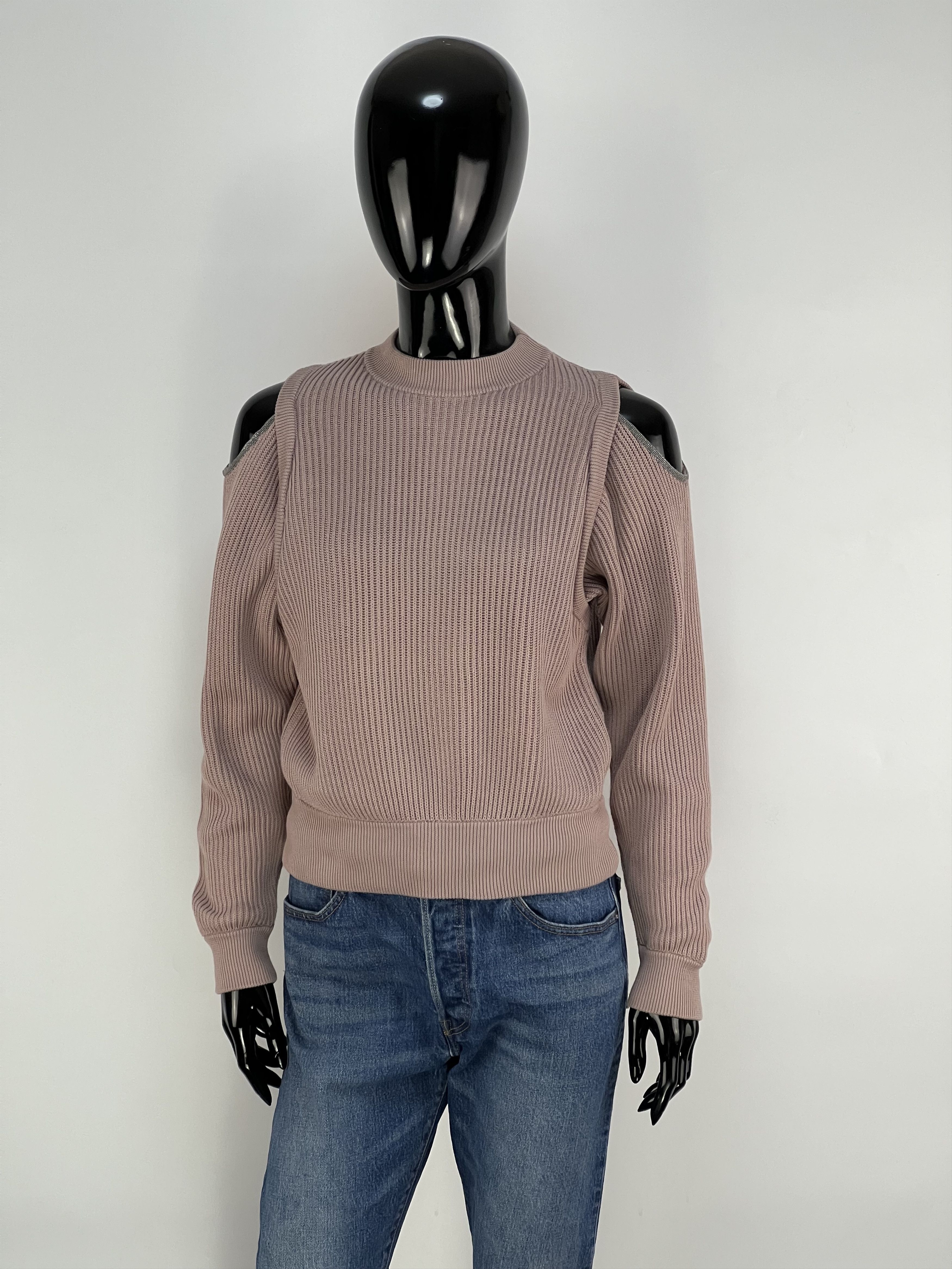 Brunello Cucinelli Brunello Cucinelli Ribbed Cotton Crew Neck Sweater Size 12 Size XS / US 0-2 / IT 36-38 - 1 Thumbnail