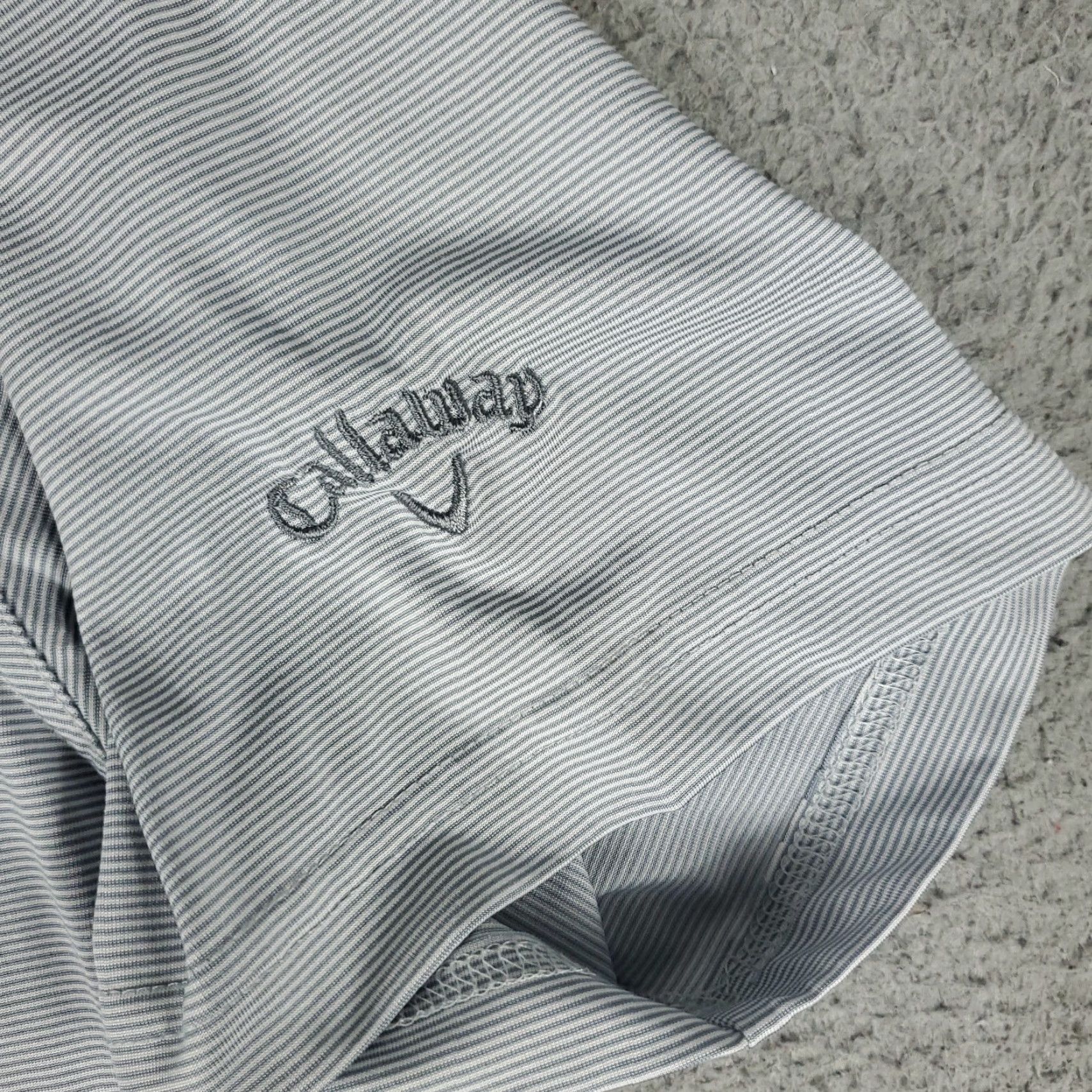 Callaway Callaway Polo Shirt Mens XL Size Gray Striped Opti Dri Fit Short Sleeve Golf Polo Shirt Callaway Gray Polyester Woven Fabric Breind? Size US XL / EU 56 / 4 - 3 Thumbnail