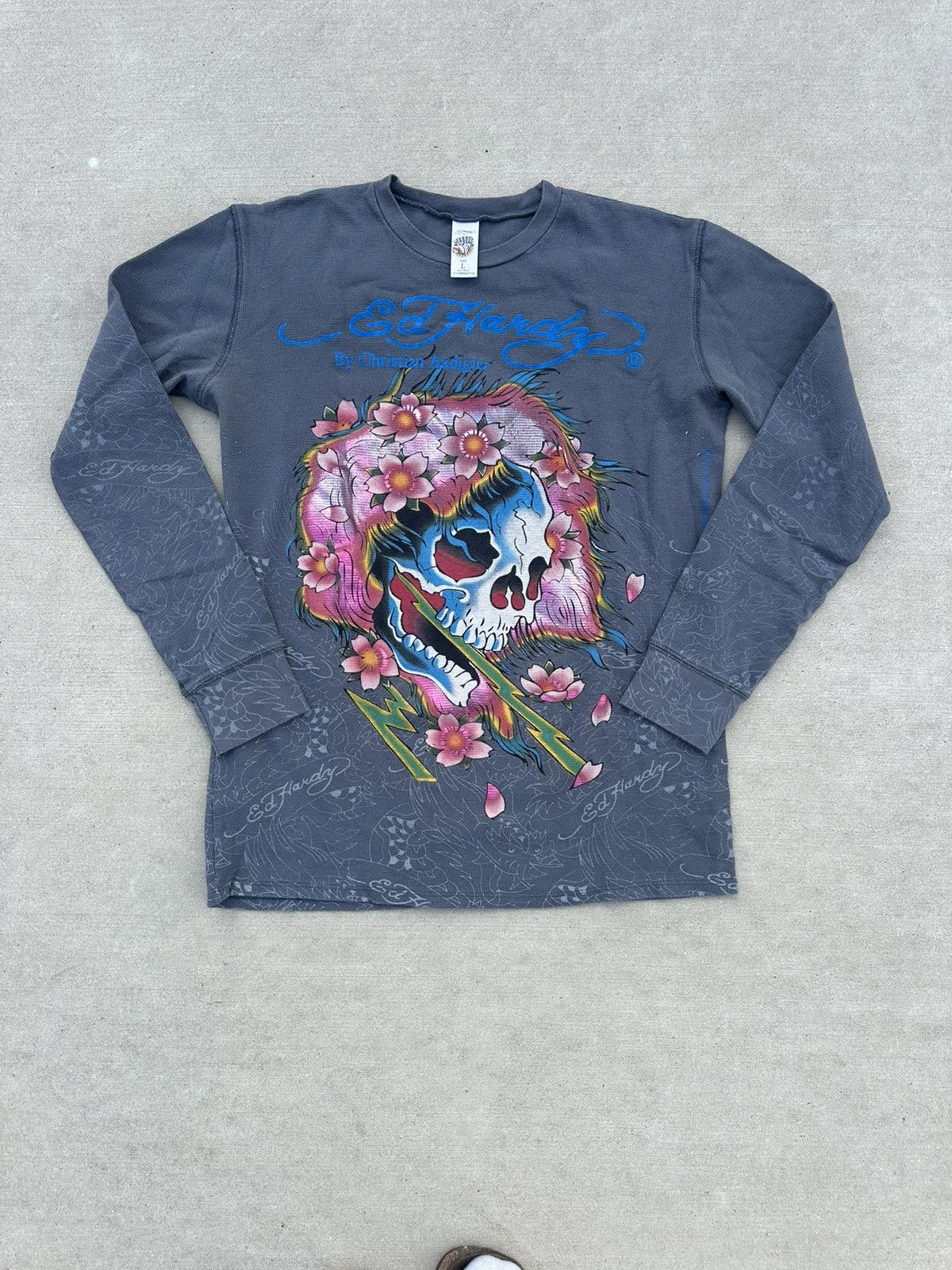 Christian Audigier Vintage Ed Hardy Christian Audigier Tattoo Y2k Thermal Large Size US L / EU 52-54 / 3 - 1 Thumbnail