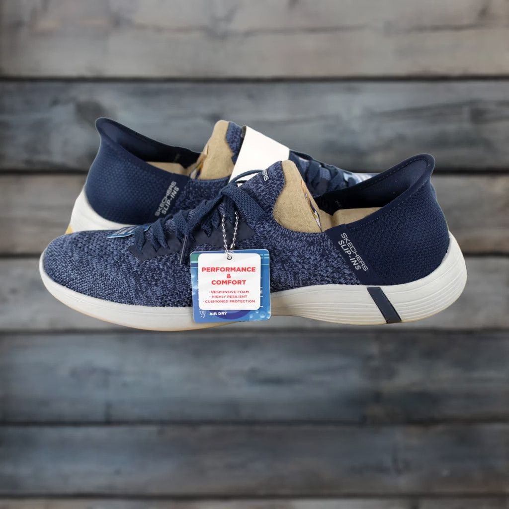 SKECHERS Skechers Women's Slip-Ins On the Go Swift Astounding Sneakers 10 Navy Size US 7 / IT 37 - 1 Thumbnail