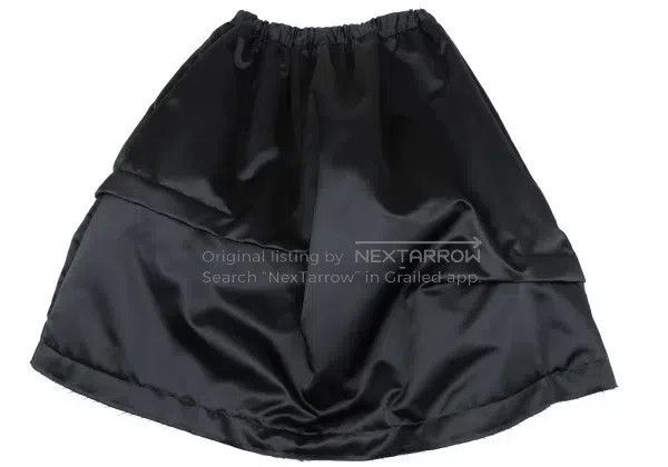 Comme des Garcons Comme Des Garcons size S Black vintage rose half skirt Size 23" - 3 Thumbnail