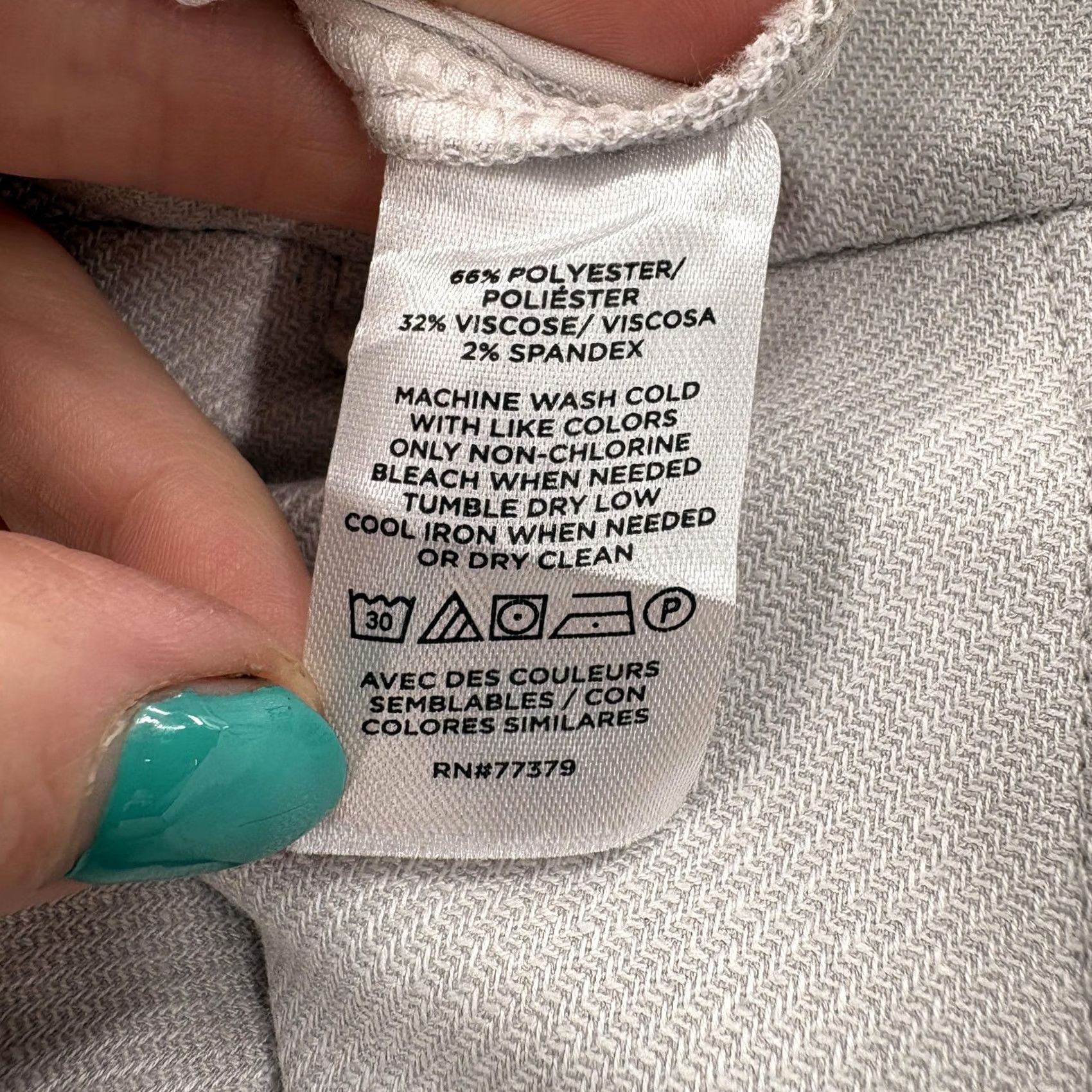 Ann Taylor Ann Taylor Factory The Straight Dress Pants Womens 10 Gray Herringbone Twill NWT Size 32" / US 10 / IT 46 - 7 Thumbnail