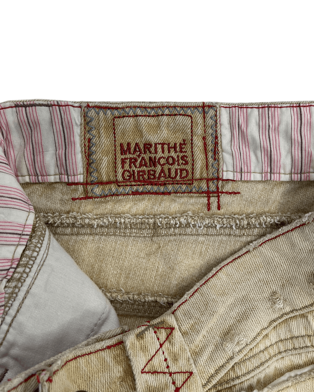 Marithe + Francois Girbaud Marithe Francois Girbaud 90s Damaged Cropped Boots Cut Pants Size 26" / US 2 / IT 38 - 10 Thumbnail