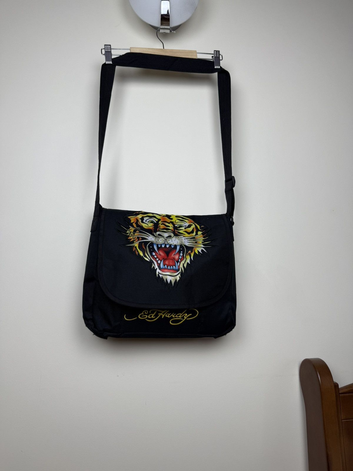 Ed Hardy Ed Hardy Tiger Messenger Bag Black Y2K Vintag | Grailed