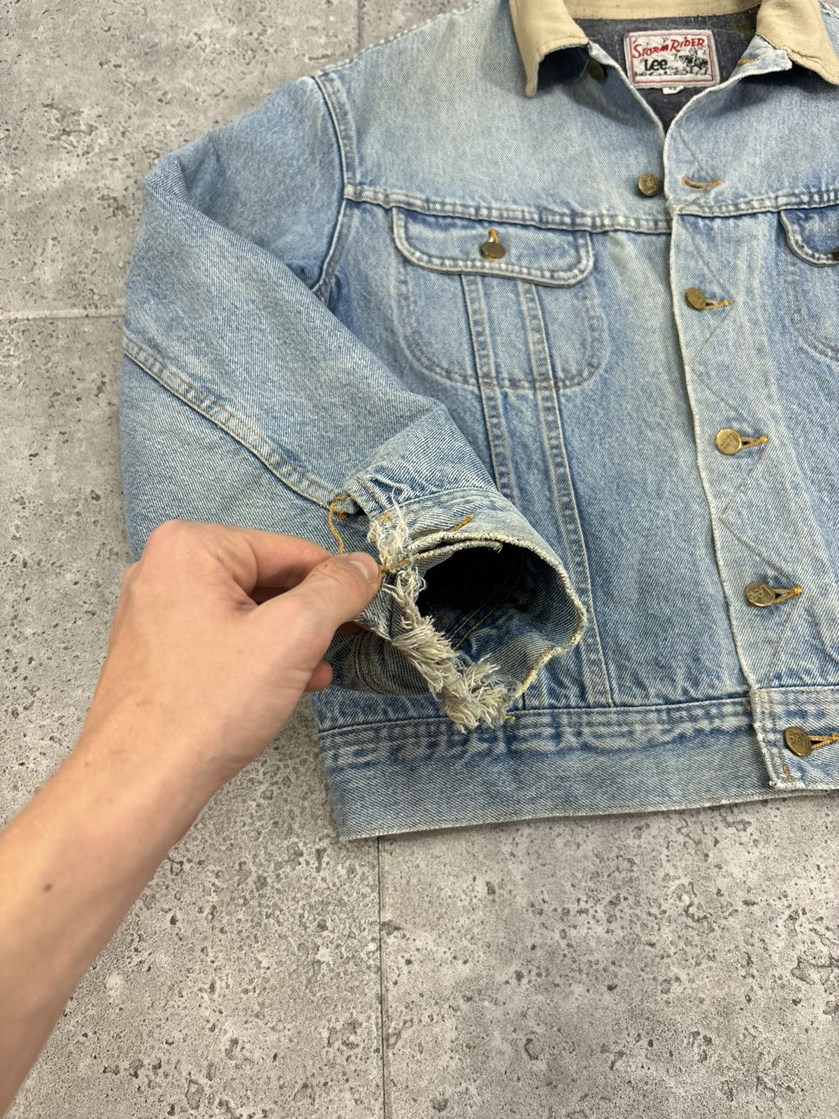 Lee × Vintage 1960s Vintage Lee Storm Riders Blanket Lined Denim Jacket Size US L / EU 52-54 / 3 - 2 Thumbnail