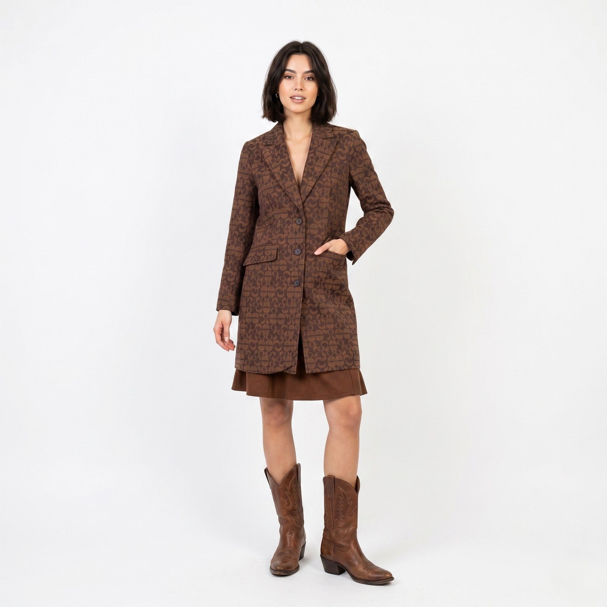Other More & More Woman 36 S Coat Brown Cotton 4329 Size S / US 4 / IT 40 - 1 Thumbnail
