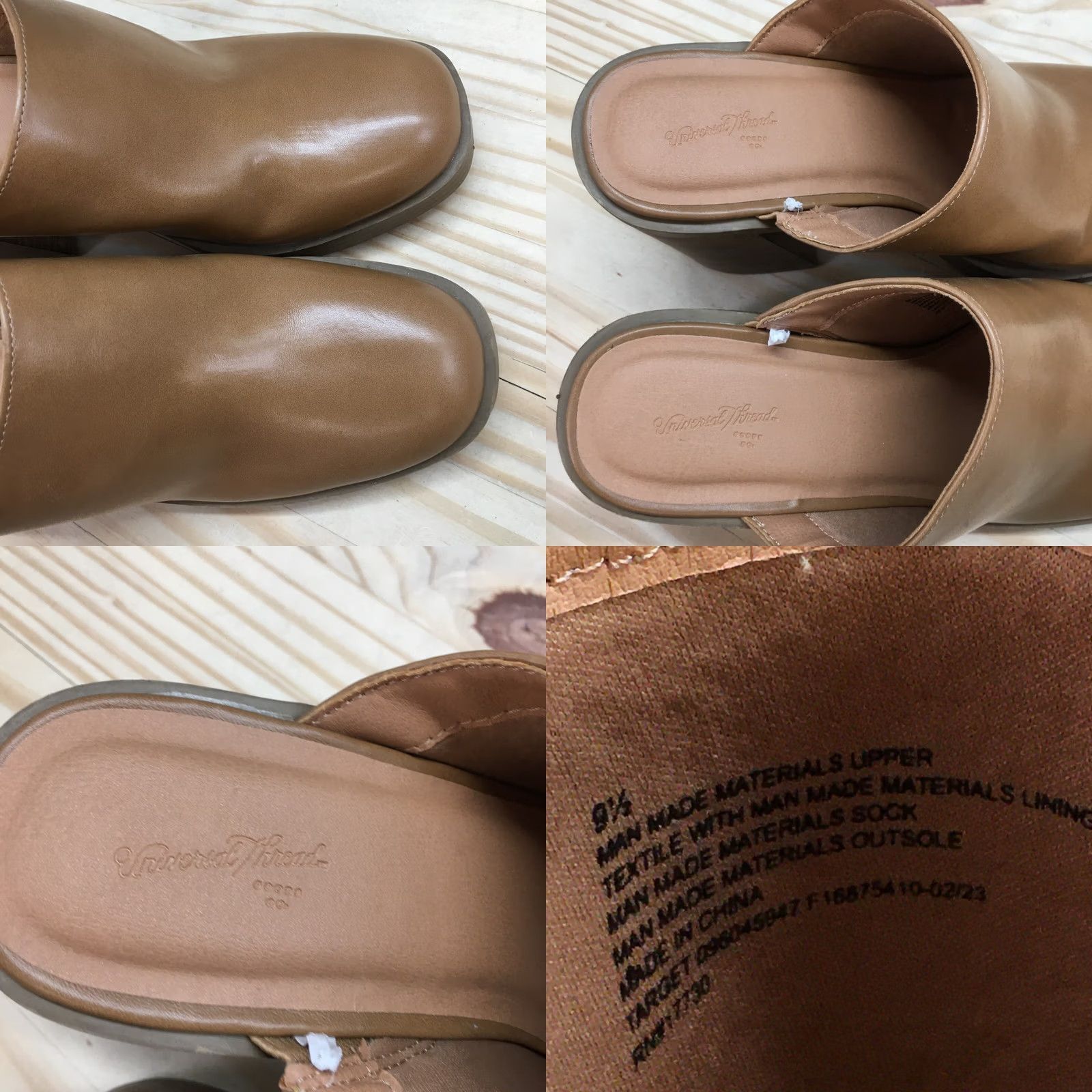 Vintage Universal Thread Sandals Womens 9.5 Tess Slip On Platform Heels Mule Brown Size US 10 / IT 40 - 8 Thumbnail
