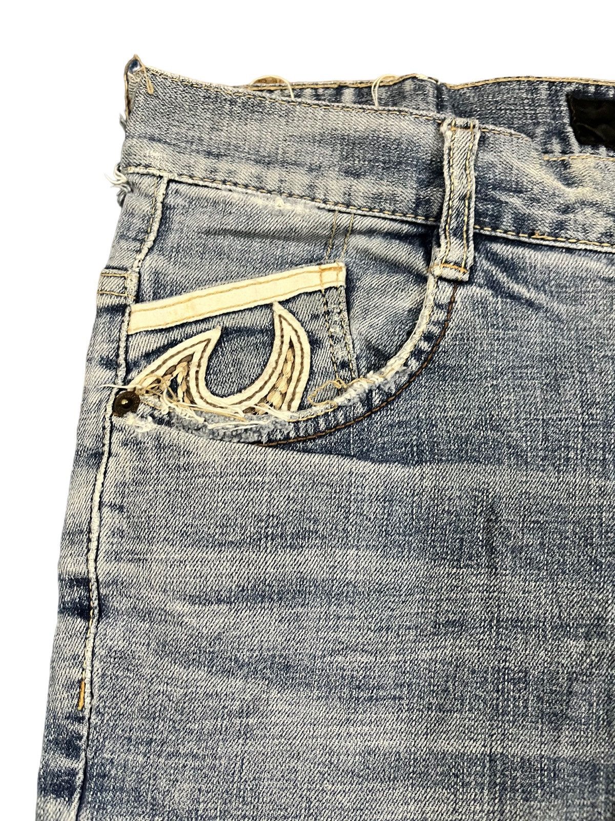 Ed Hardy Vintage Cloud 72 Faded Distressed Punk Denim Size US 31 - 4 Thumbnail