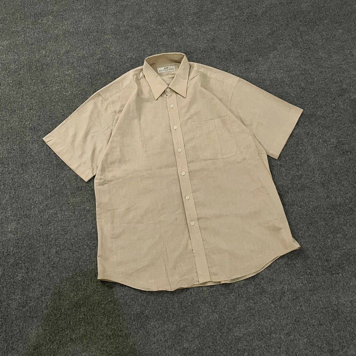 Balenciaga Balenciaga Button Up Shirt Short Sleeve Workwear Size US XXL / EU 58 / 5 - 2 Thumbnail